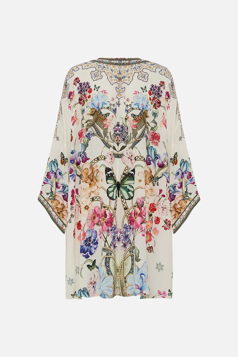 Camilla V-Neck Short Kaftan With Ties