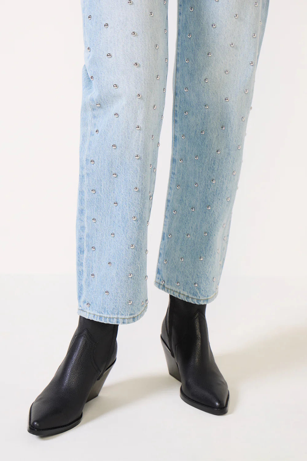 Pistola Lexi Mid Rise Bowed Straight Pant