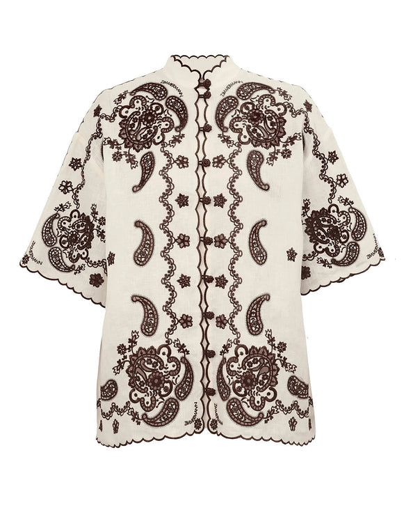 Camisa bordada Zimmermann Ascension