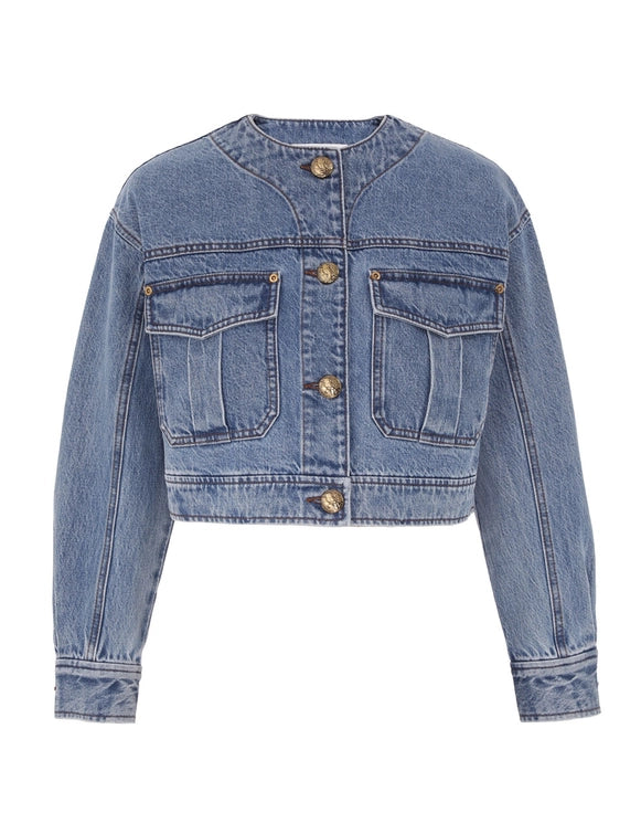 Zimmermann Denim Cropped Jacket