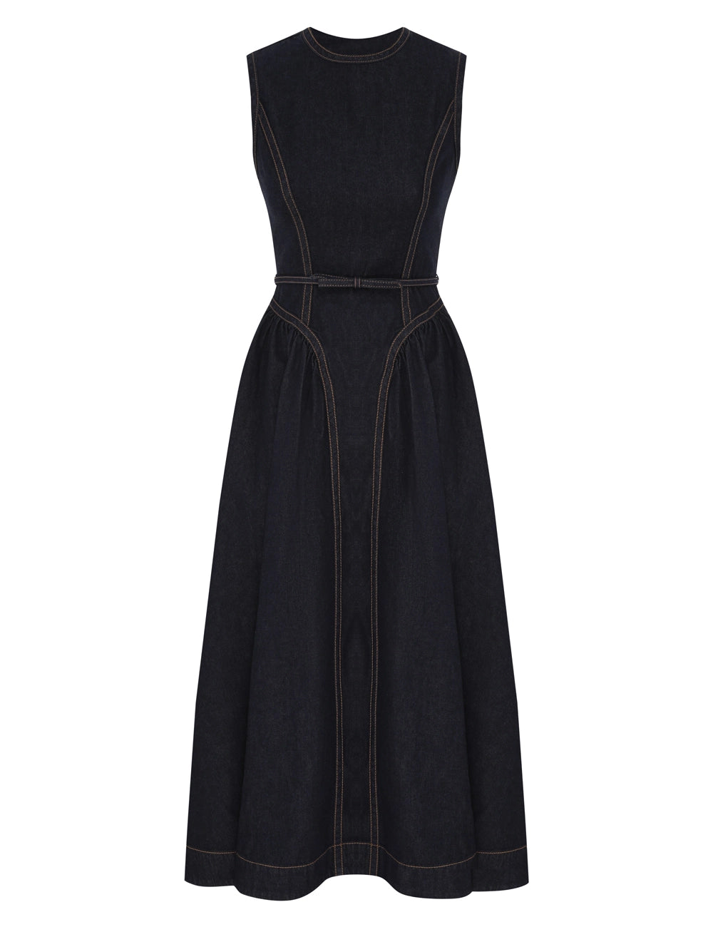 Zimmermann Denim Panelled Midi Dress