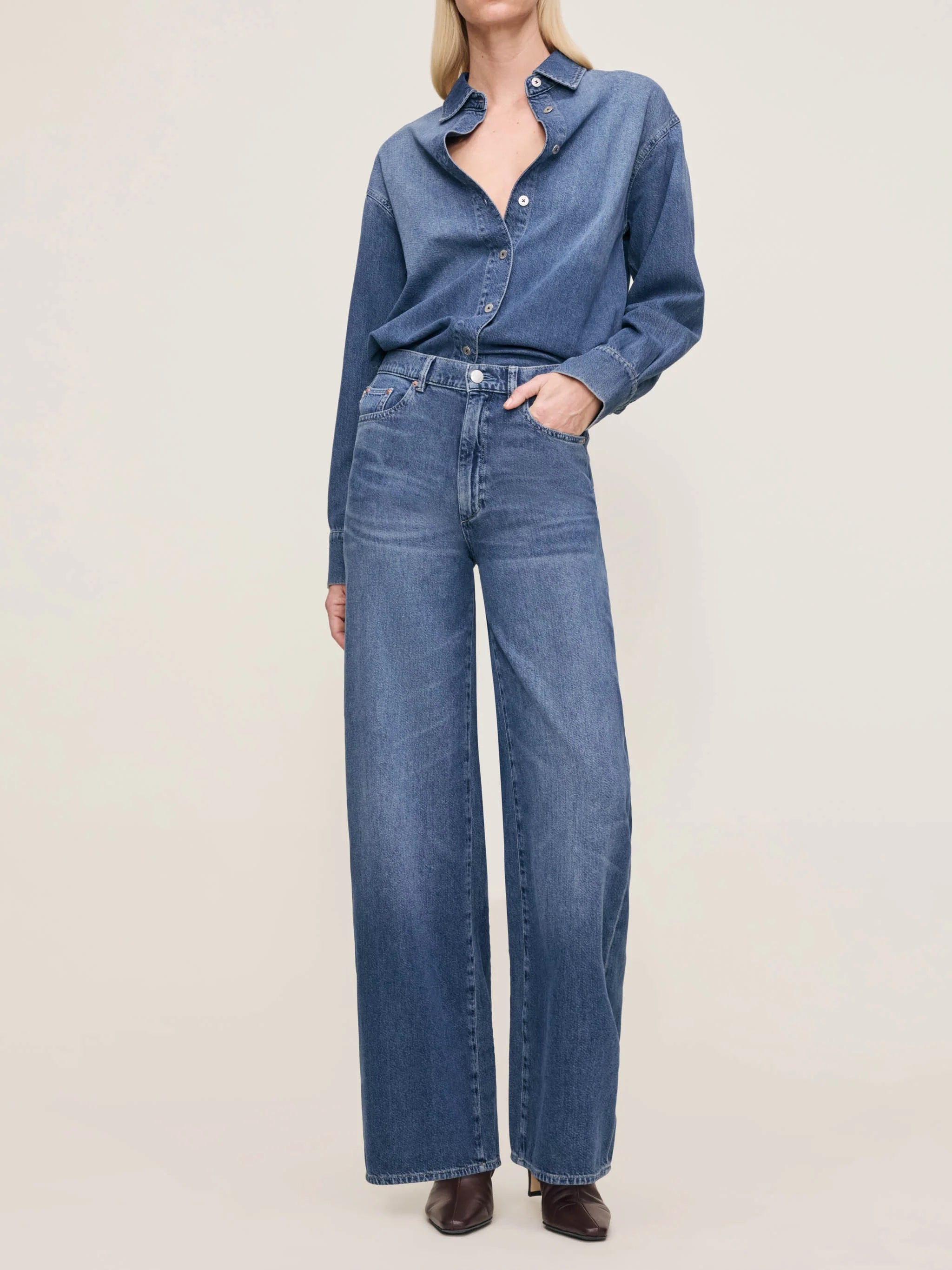 DL1961 Hepburn Wide Leg Jeans