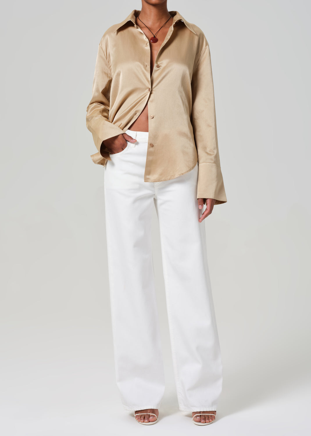 Citizens of Humanity Annina 33" High Rise Wide Jeans