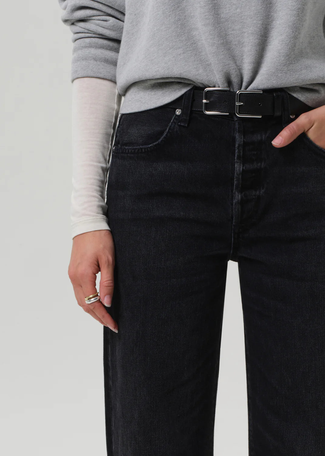 Citizens of Humanity Annina 33" High Rise Wide Jeans