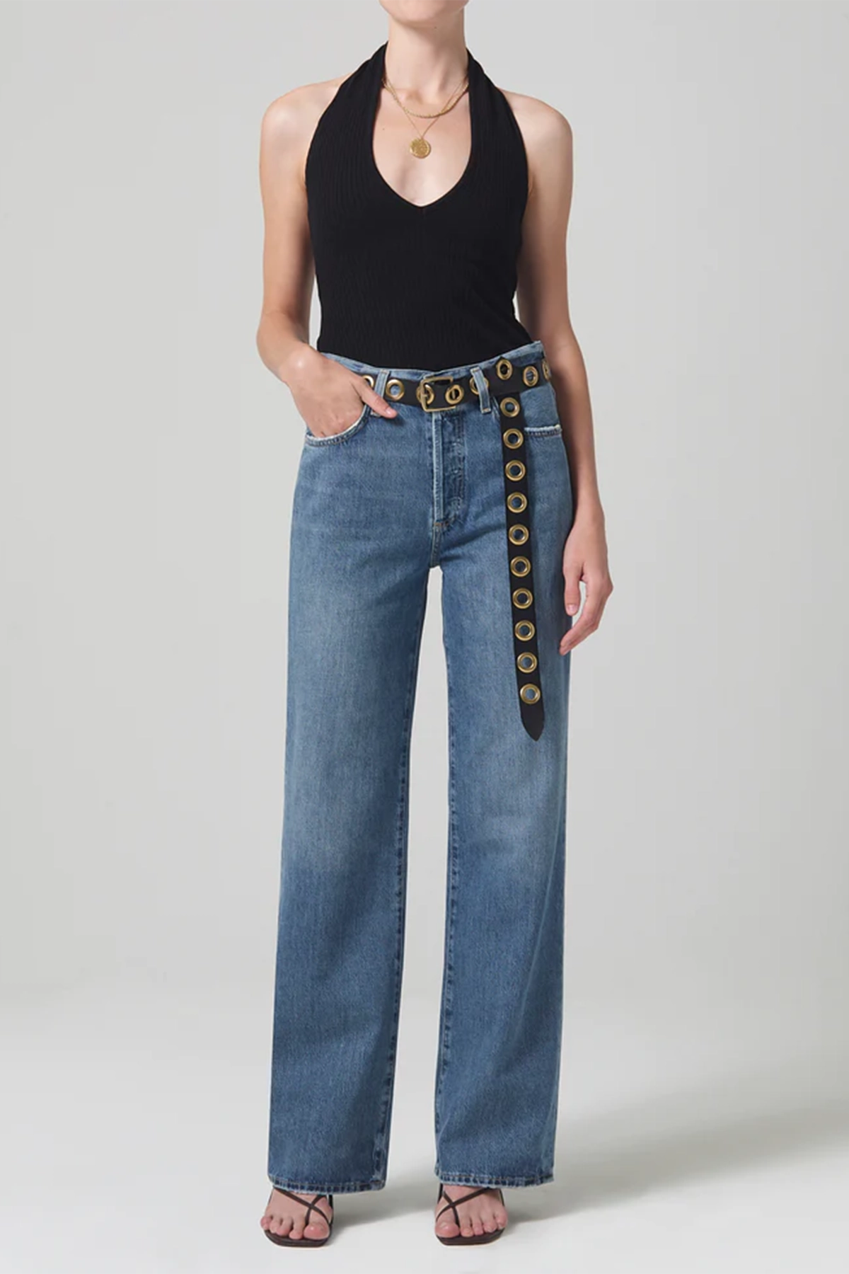 Citizens of Humanity Annina 33" High Rise Wide Jeans