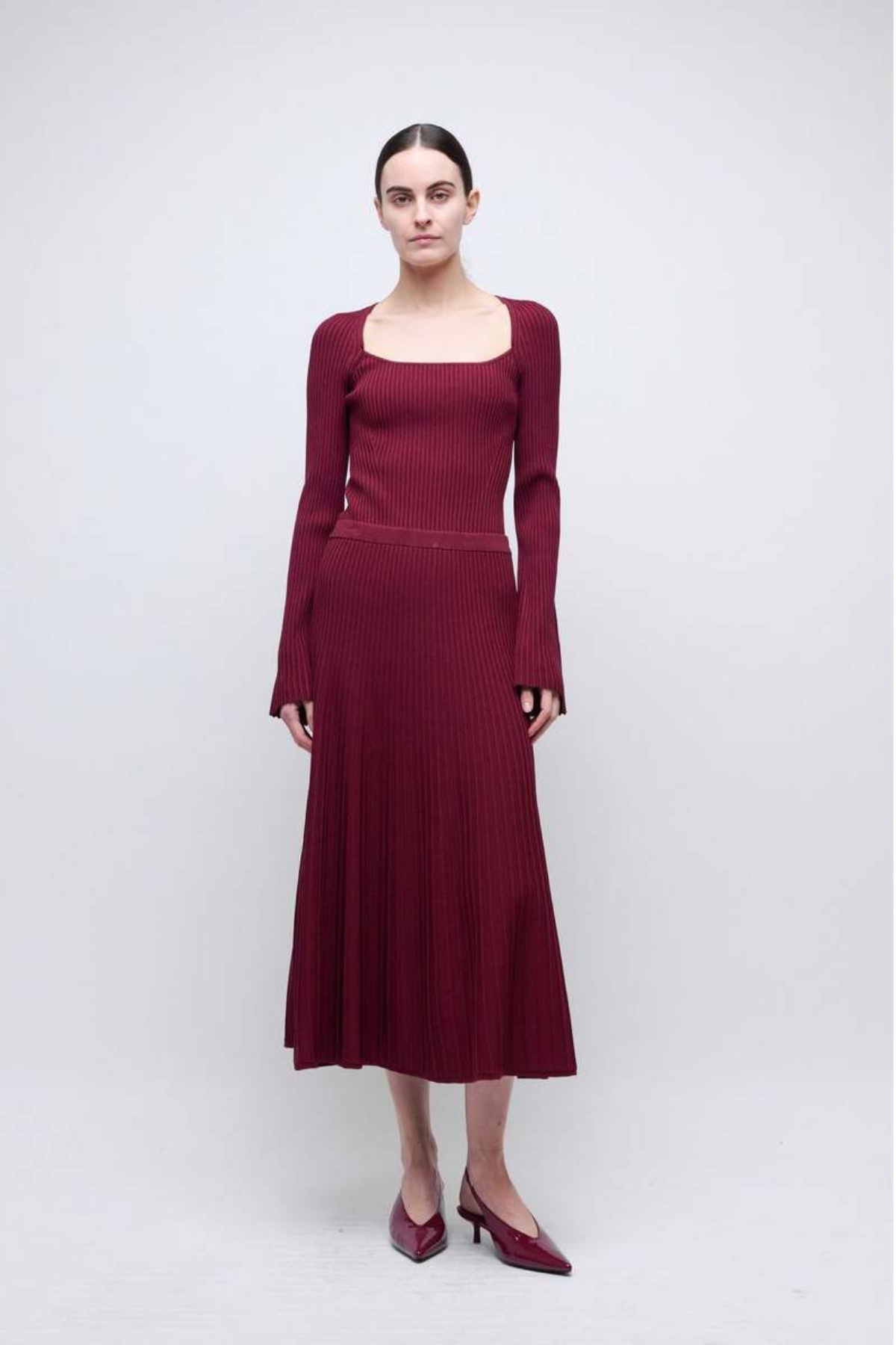 princess polly baby blue dress Simkhai Izadora Ruched Maxi Dress - Burgundy - 20% Off