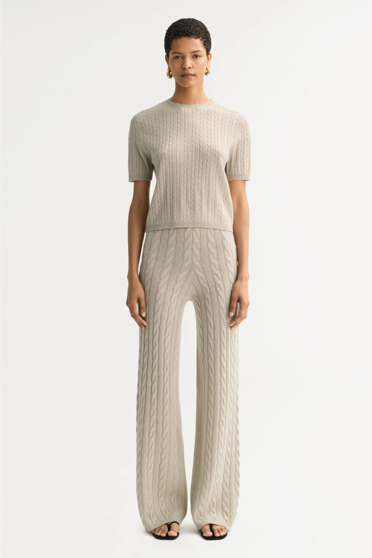 Soft Goat Cable Knit Top