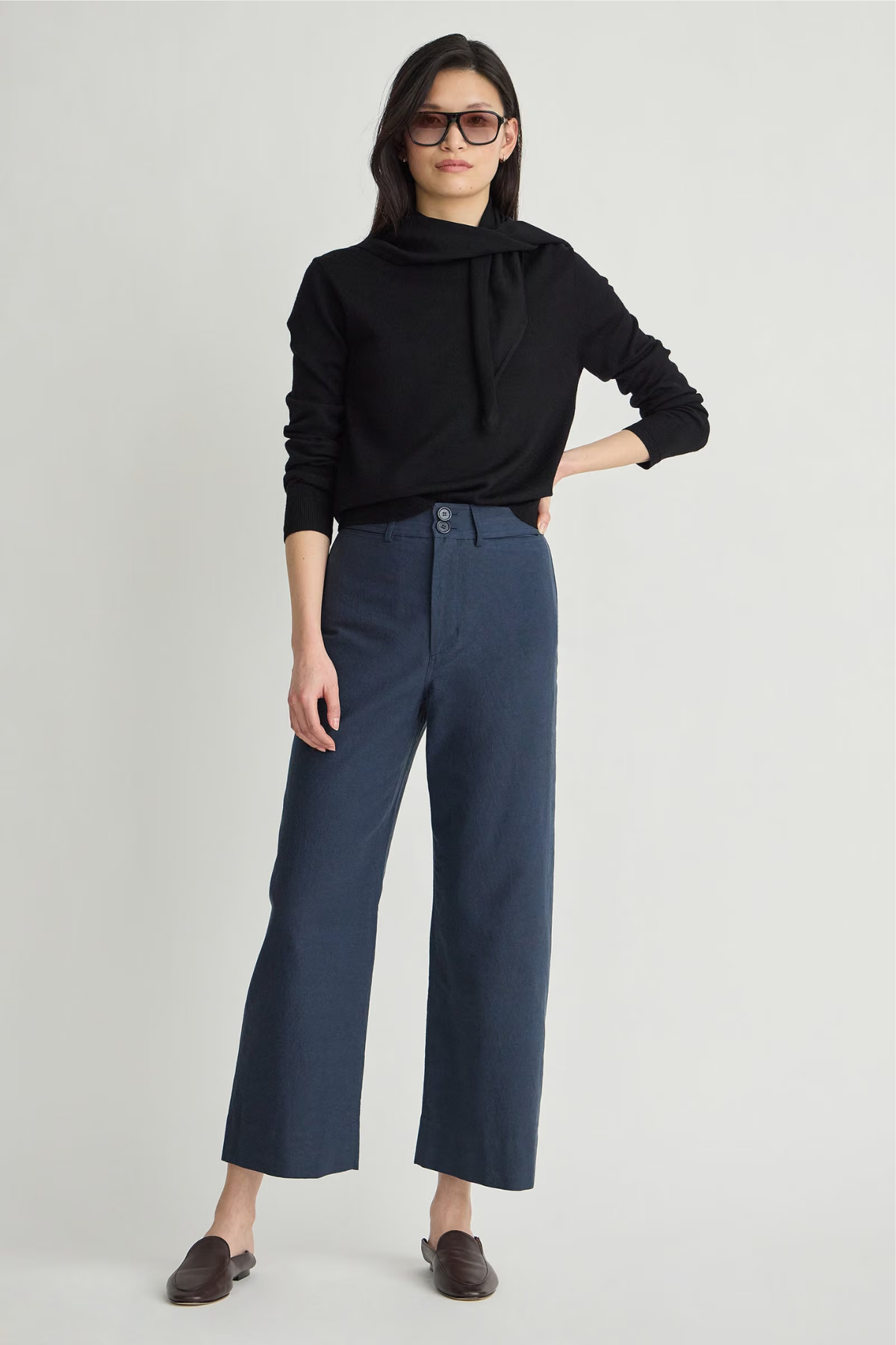 Apiece Apart Drippy Scarf Top - Black