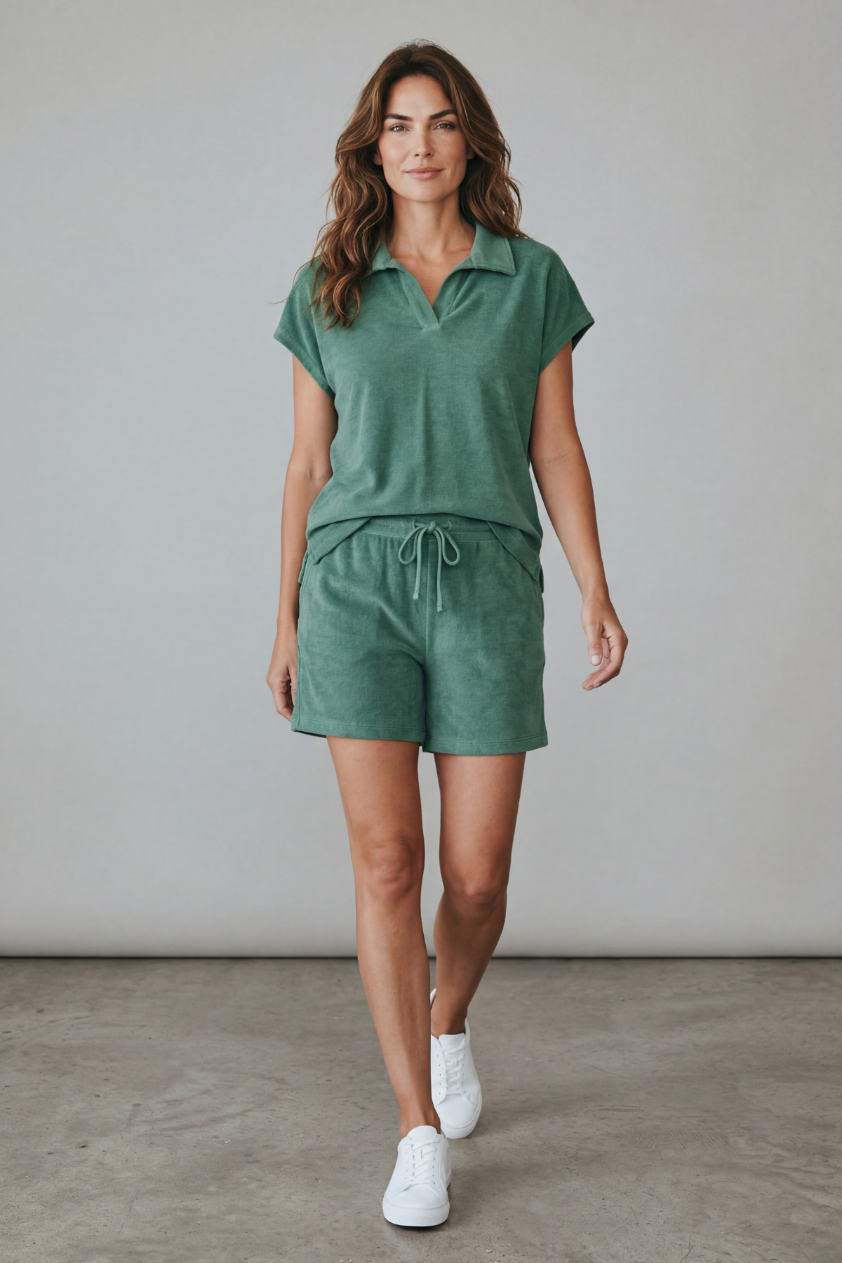 Majestic Filatures Organic Cotton Terry Drawstring Short - Agave