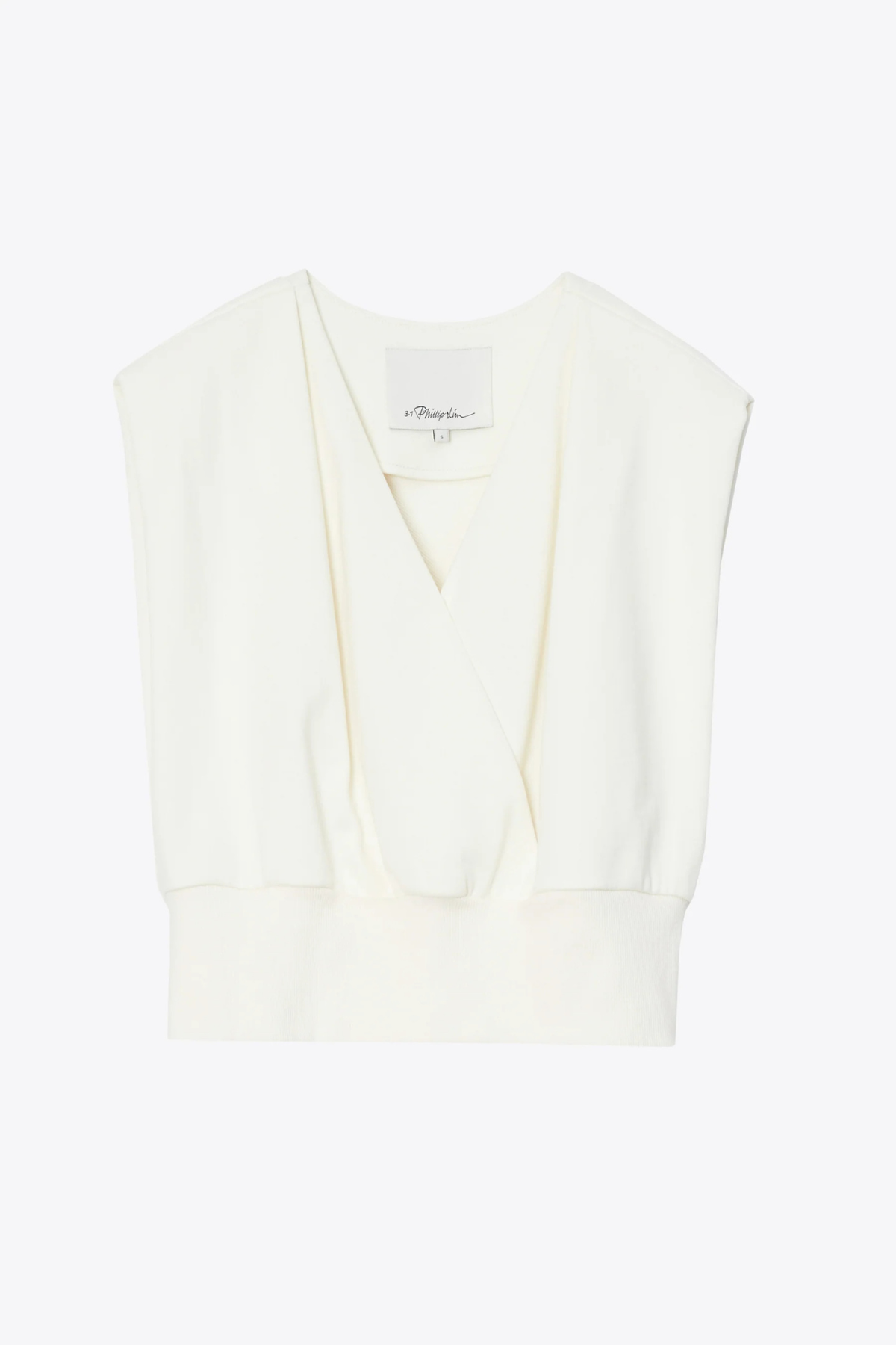 3.1 Phillip Lim Draped Sleeveless French Terry Top