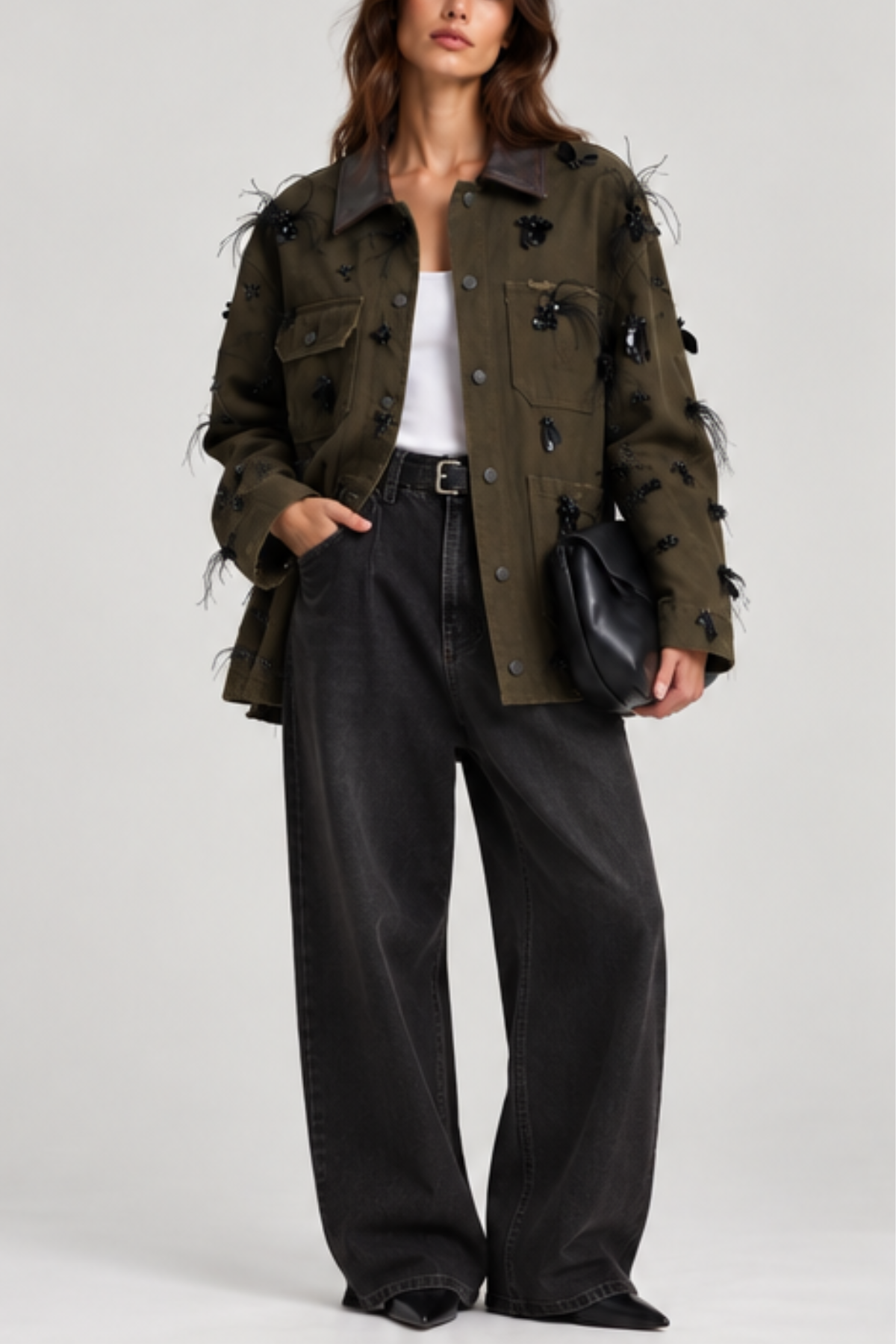 Simkhai Larz Chore Jacket - Dark Olive