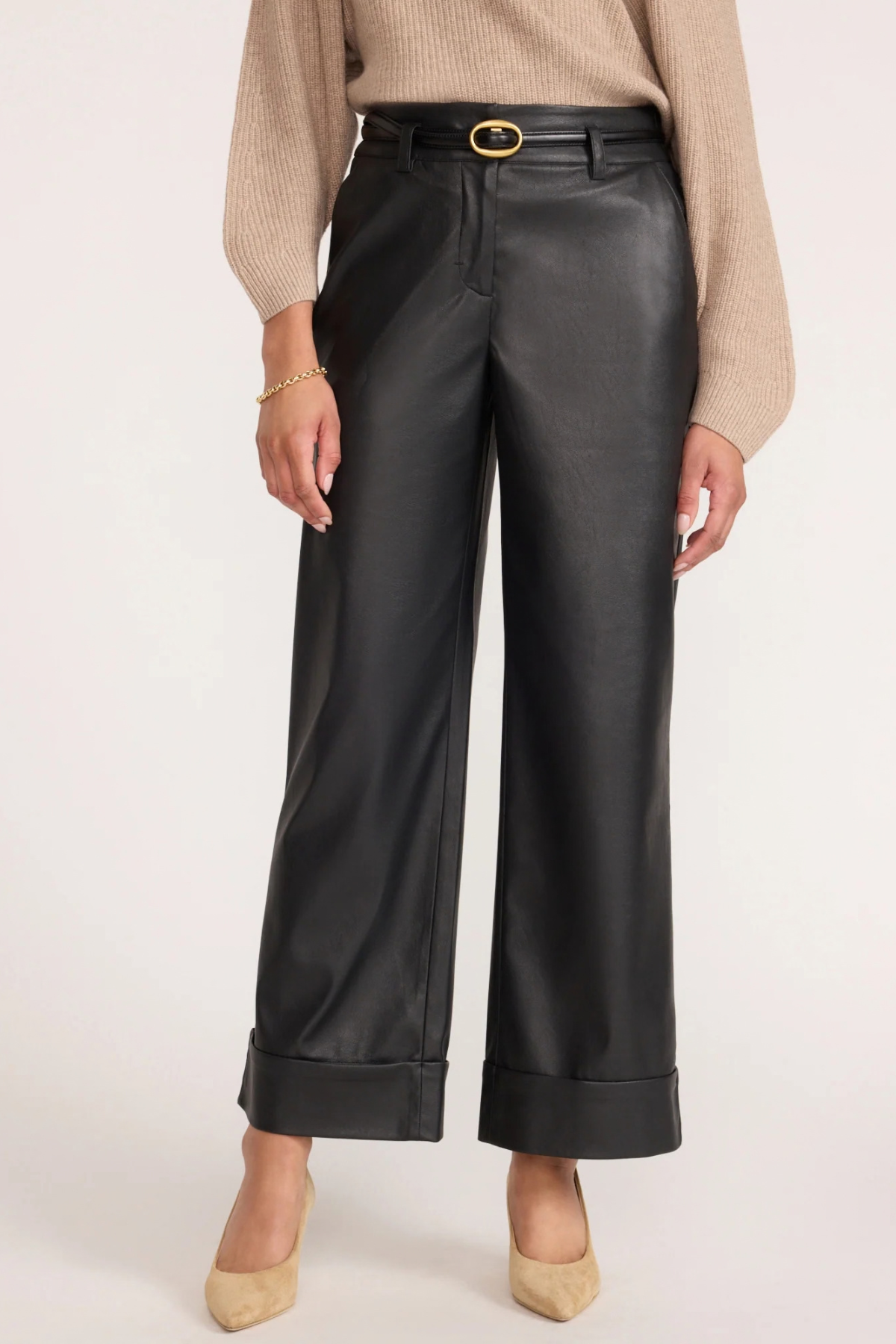 Brochu Walker Reece Vegan Leather Pant - Black Onyx
