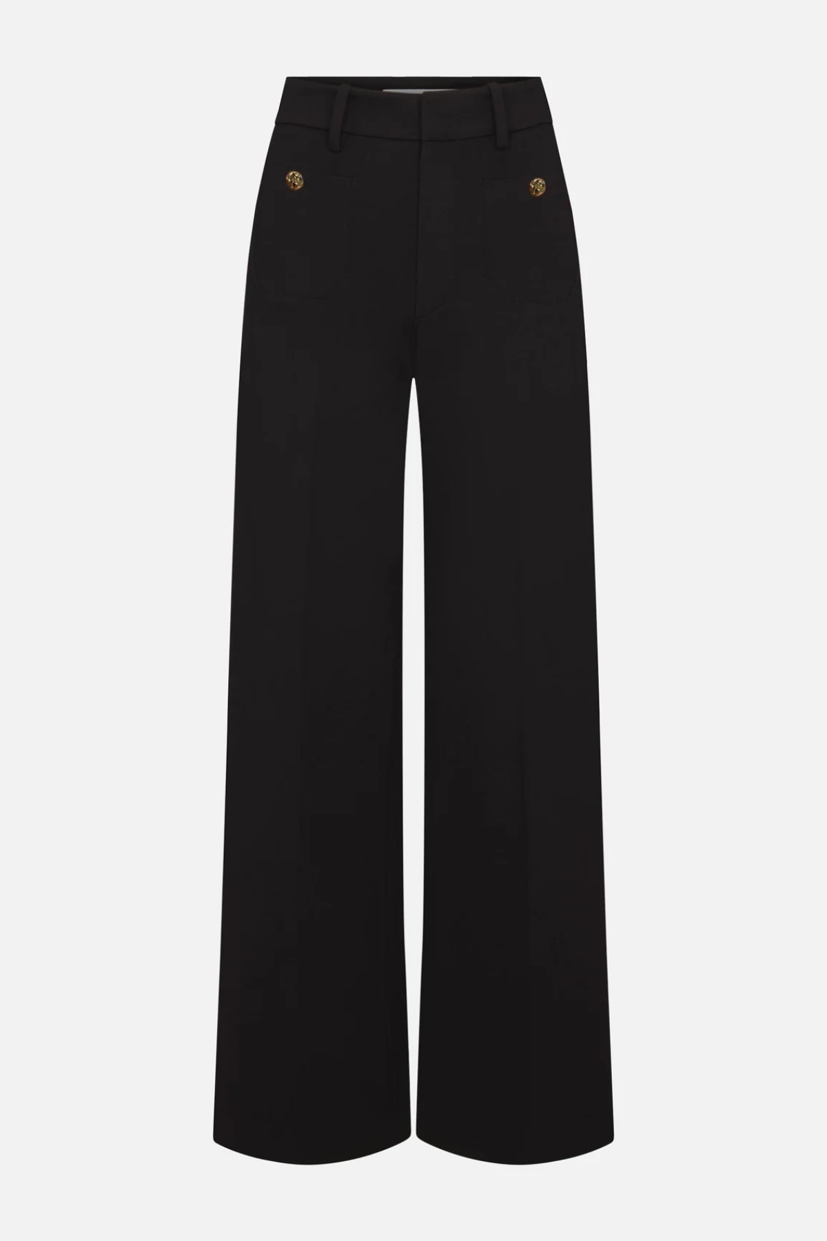 Frame Le Slim Palazzo Trousers - Black