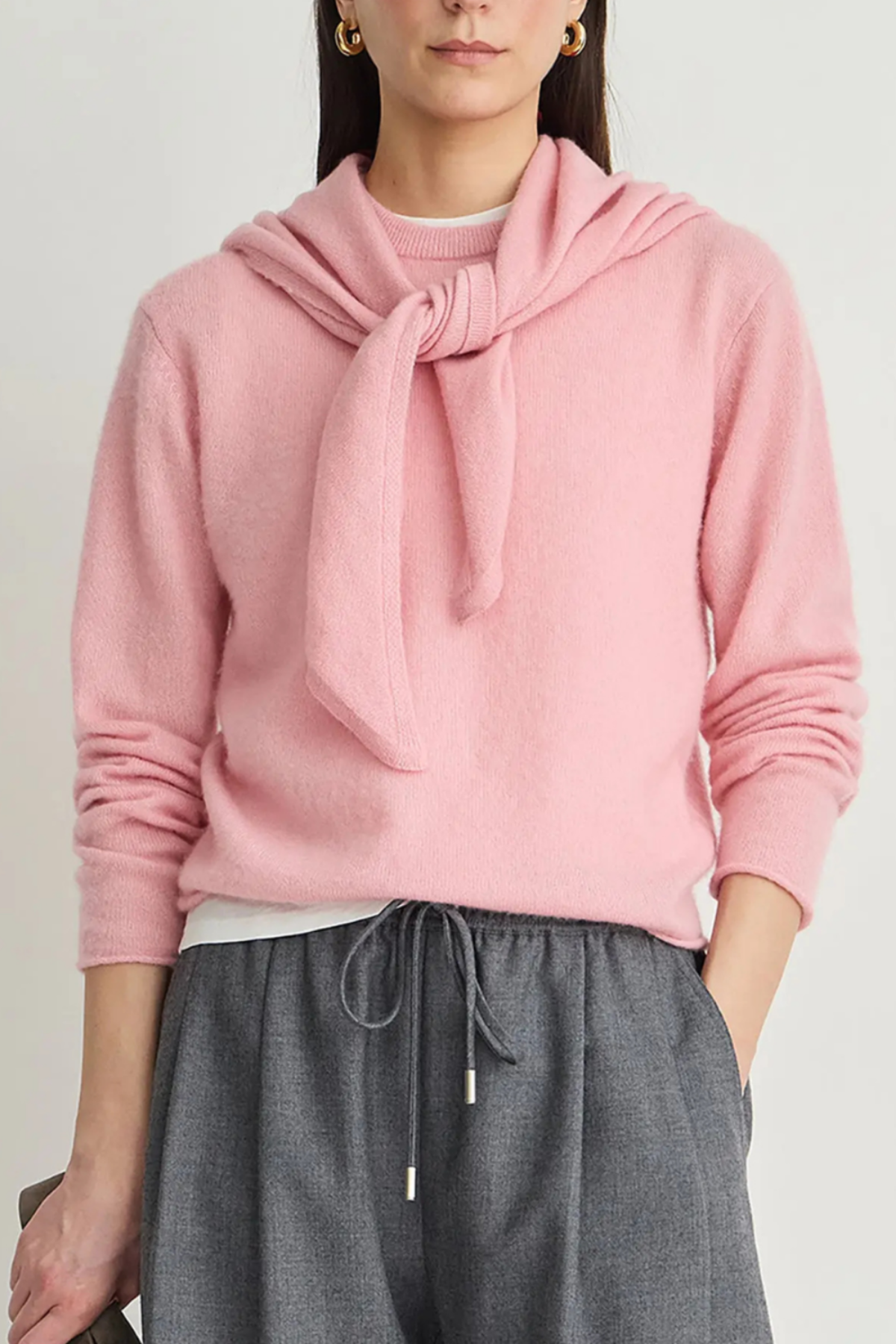 Apiece Apart Softest Tissue Scarf Tie Top - Pink