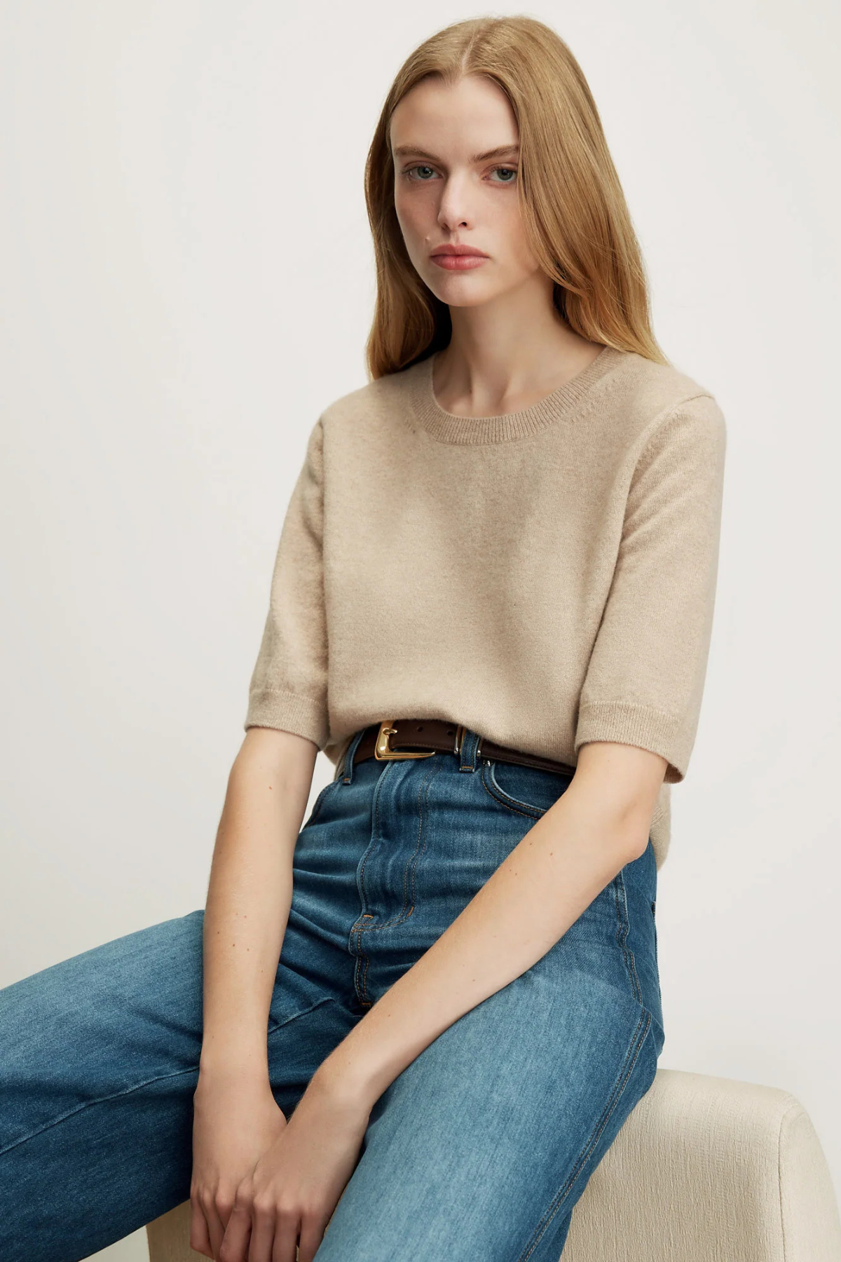 Veronica Beard Shana Cashmere Sweater - Oatmeal