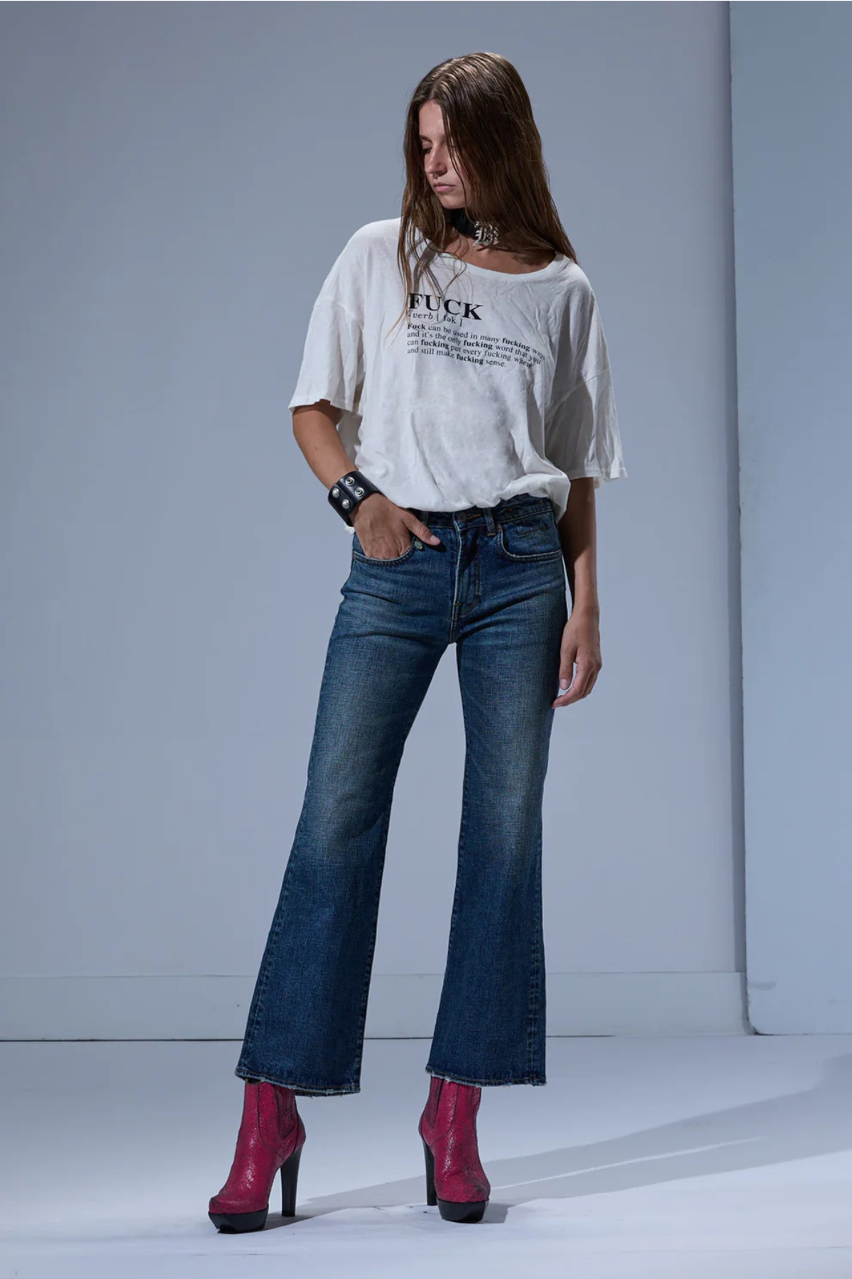 R13 Joan Kick Flare Jean