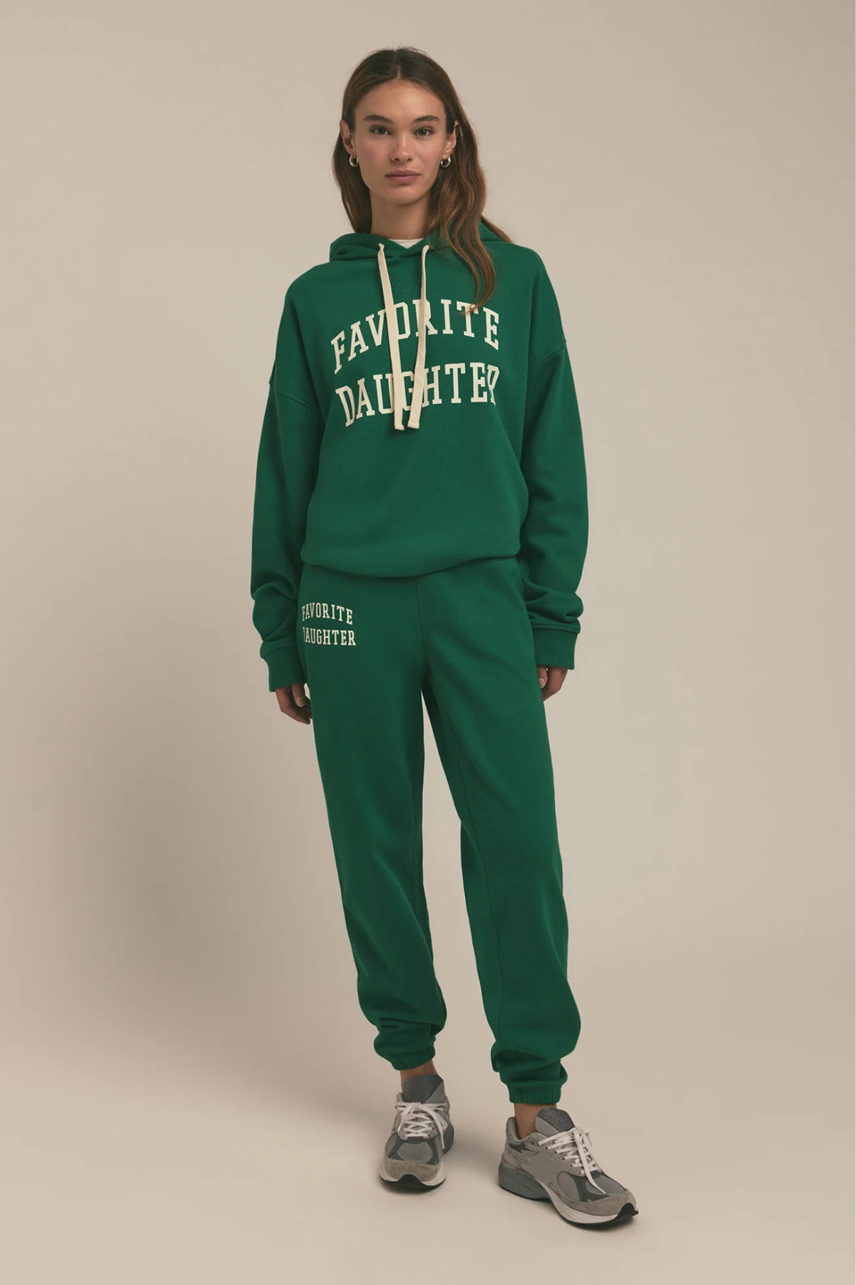 Favorite Daughter The Collegiate Hoodie - Emerald
