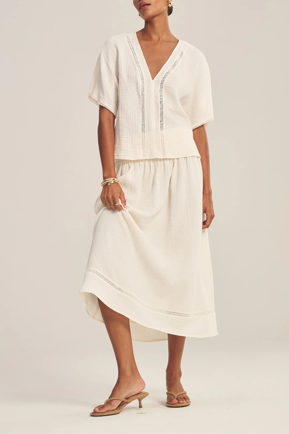 Velvet Mazie Cotton Gauze Skirt