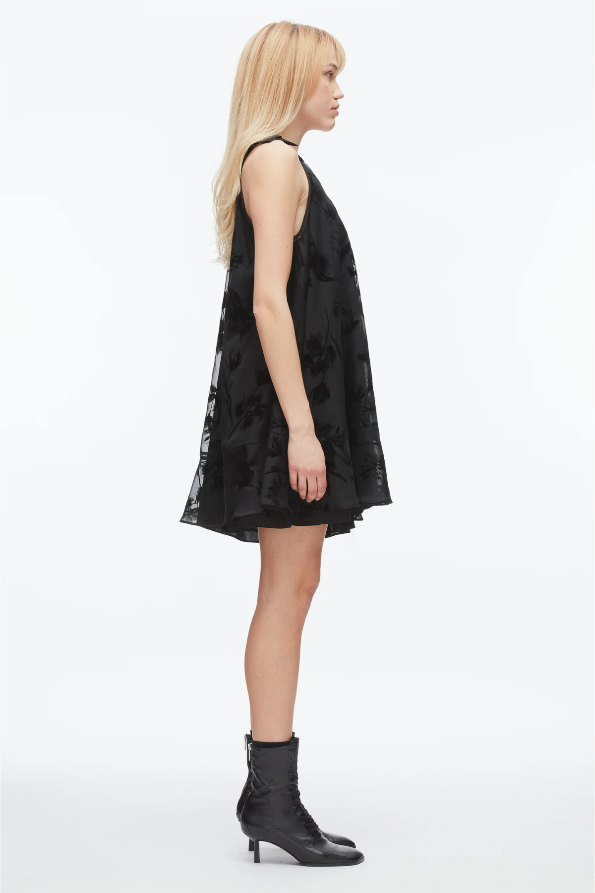 3.1 Phillip Lim Flocked Organza Trapeze Dress