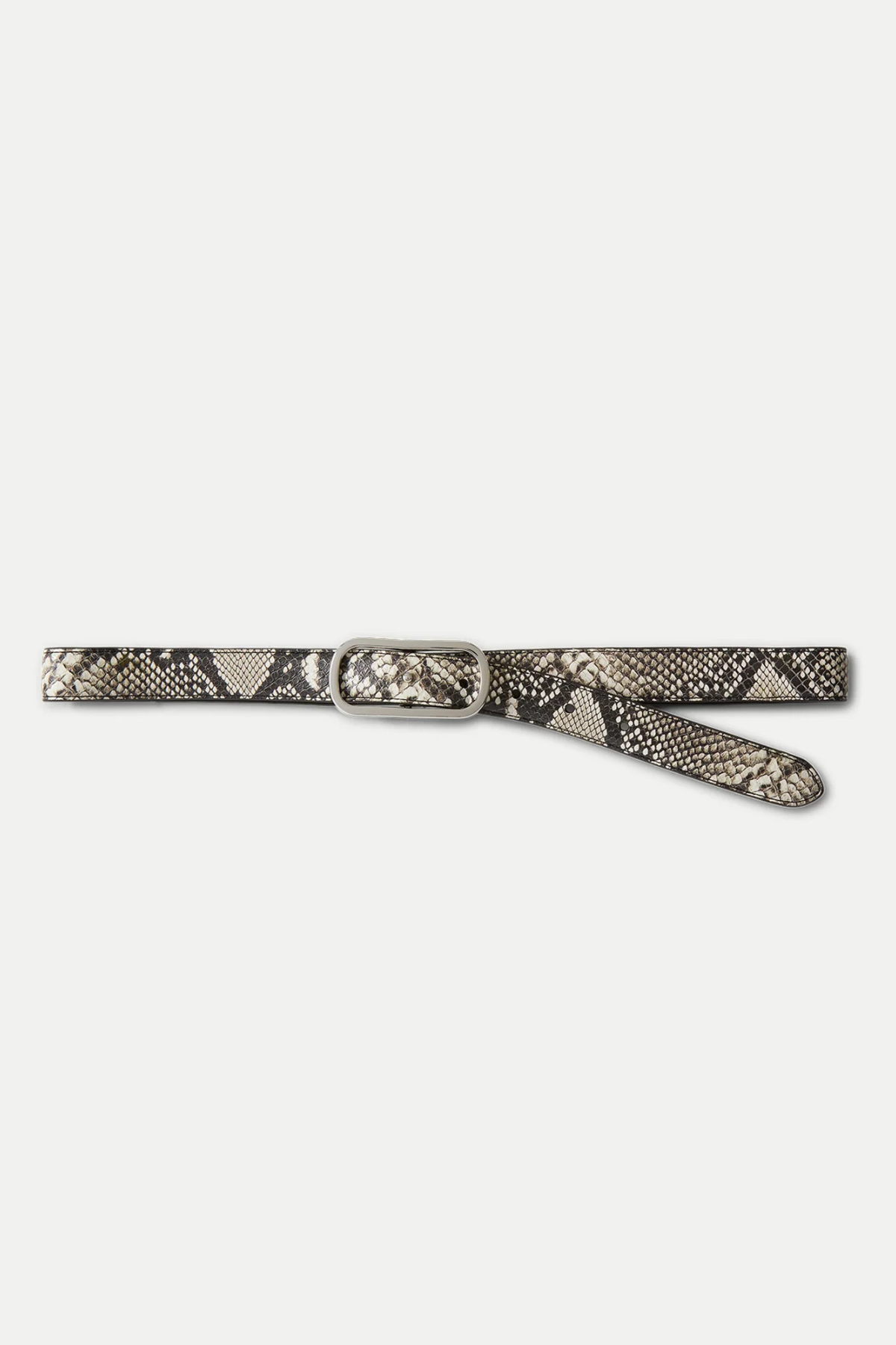 Veronica Beard Snake Embossed Loop Belt - Natural Multi