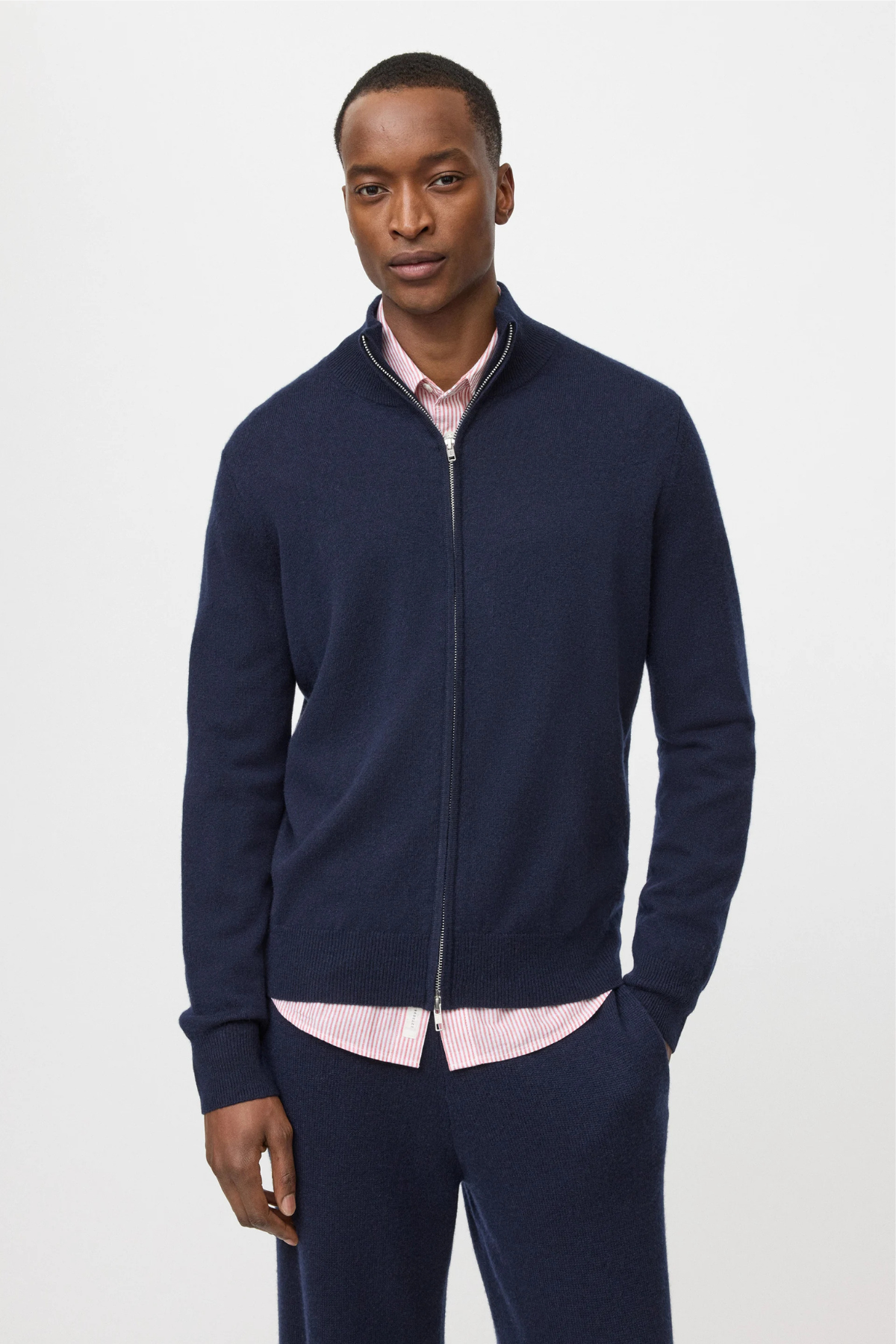 Soft Goat Men's Full Zip Jacket - Navy