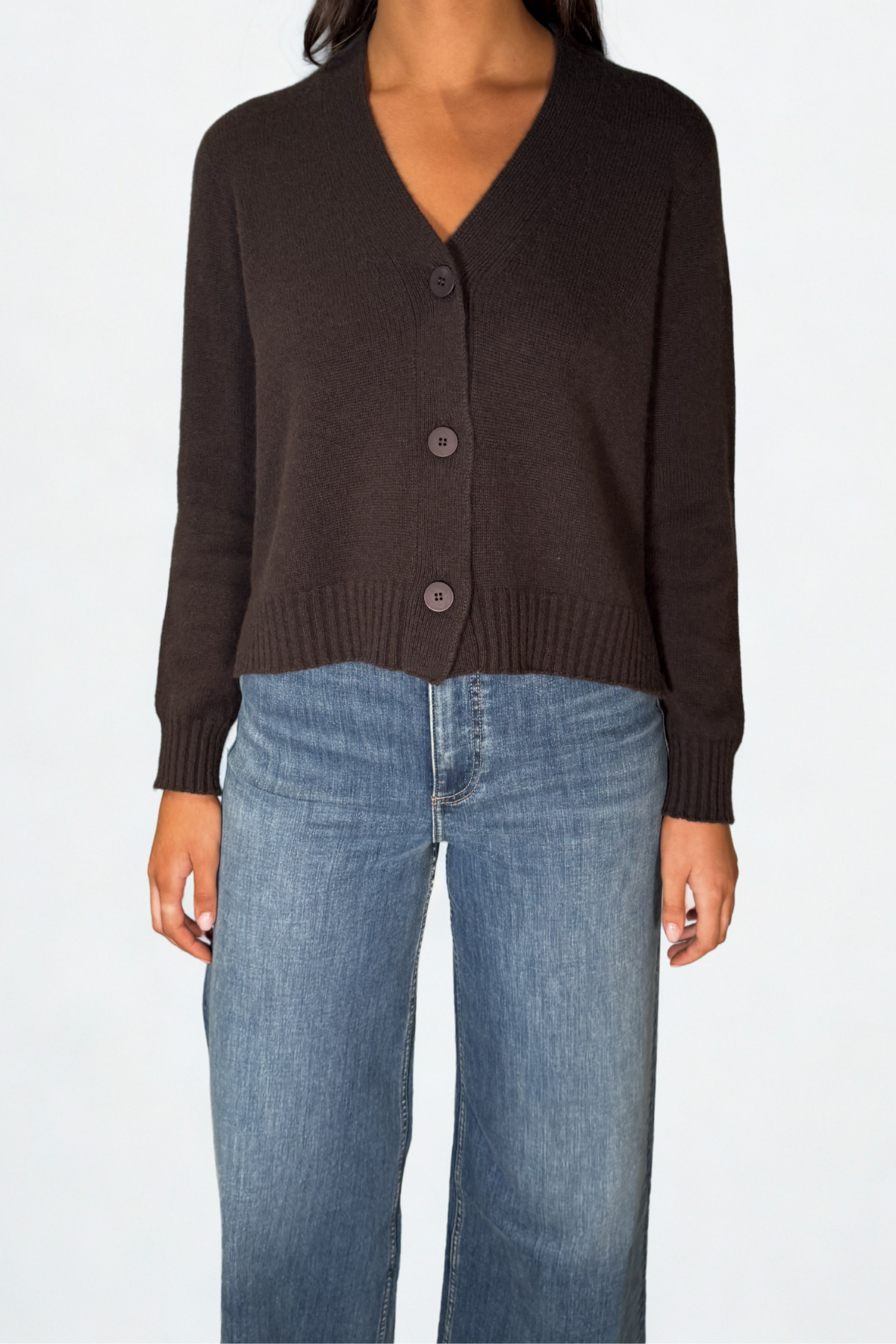 Oh My Goat Cashmere Long Sleeve V-Neck Cardigan