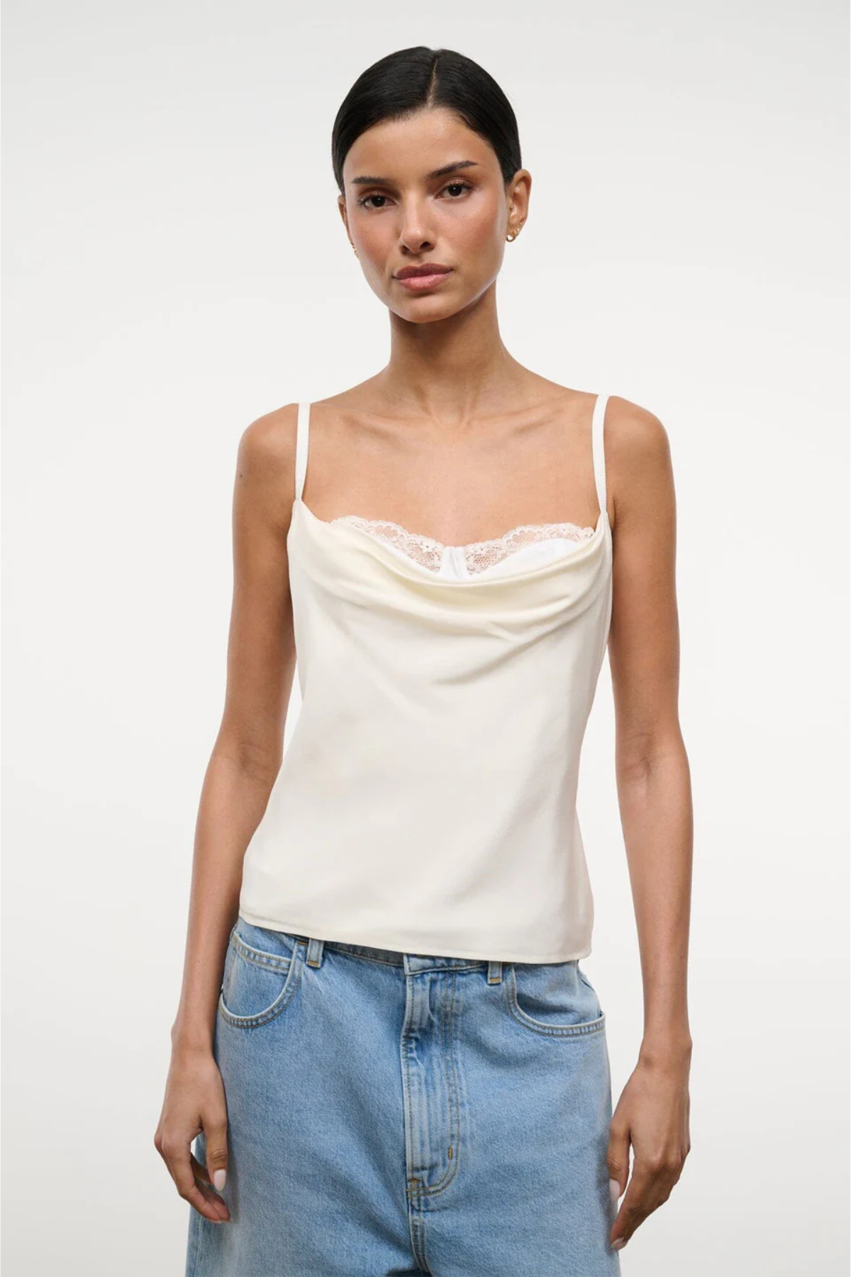 Staud Evangeline Silk Top - Ivory