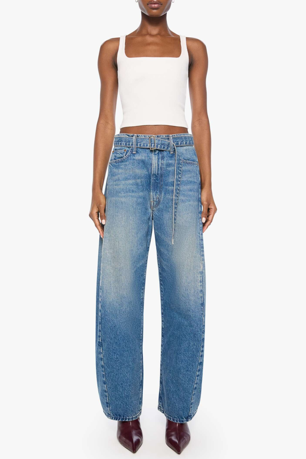 MOTHER The Belted Spoonful Nerdy Jeans - Tootsie