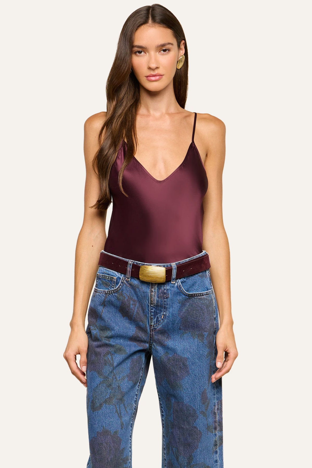 L'AGENCE Lexi Camisole - Deep Sangria