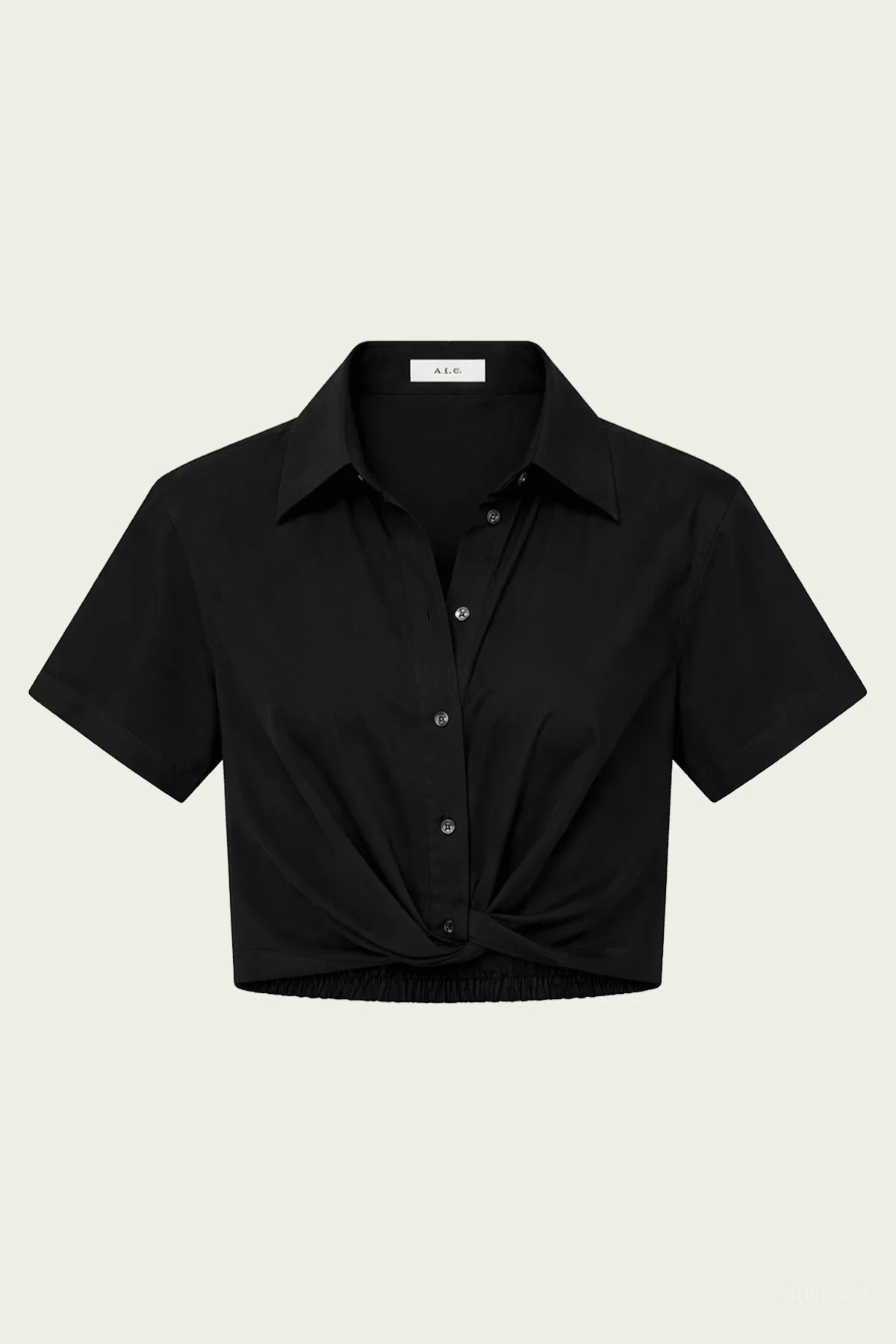 A.L.C. Lily Short Sleeve Cropped Shirt