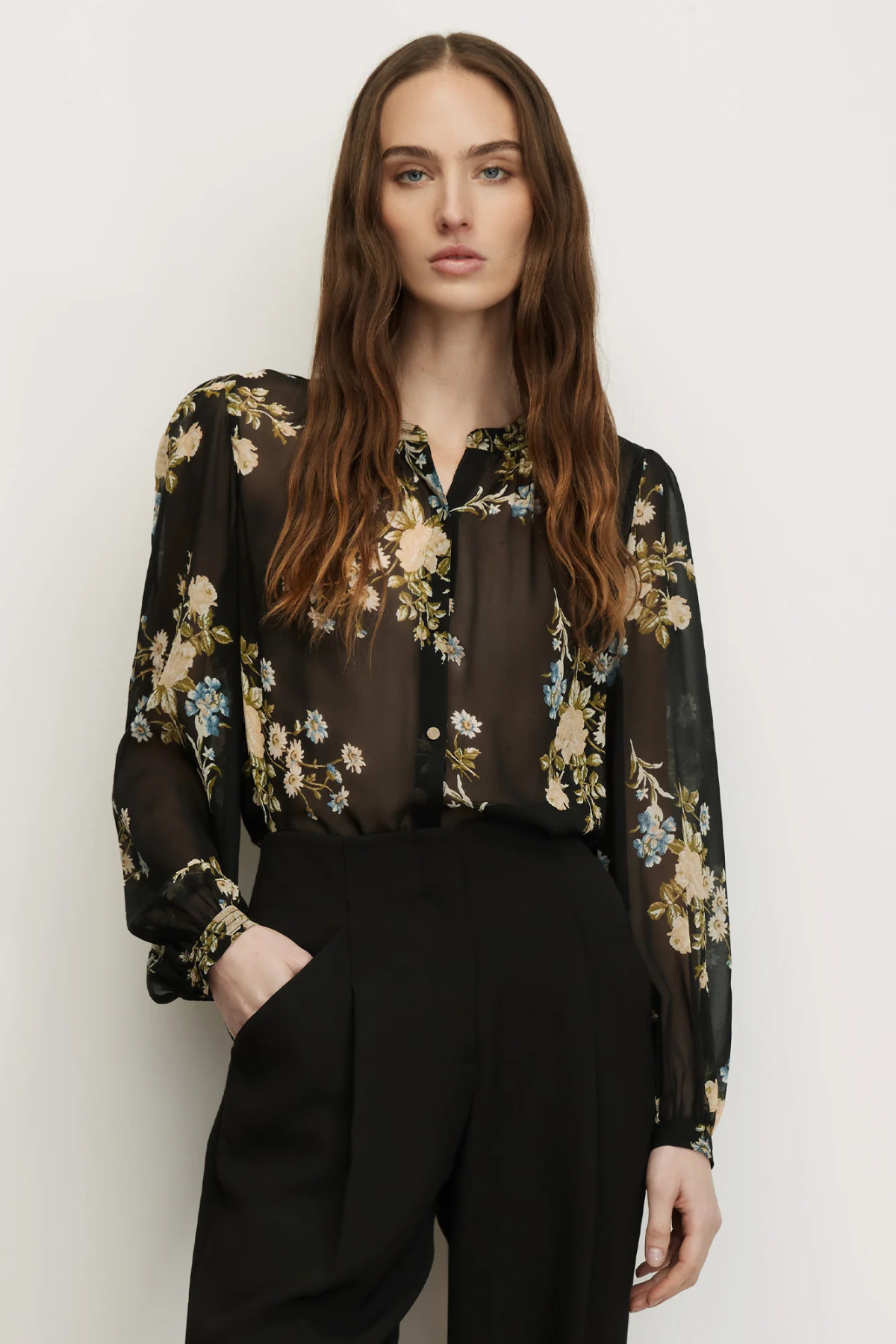 Veronica Beard Ashlynn Blouse - Black Multi