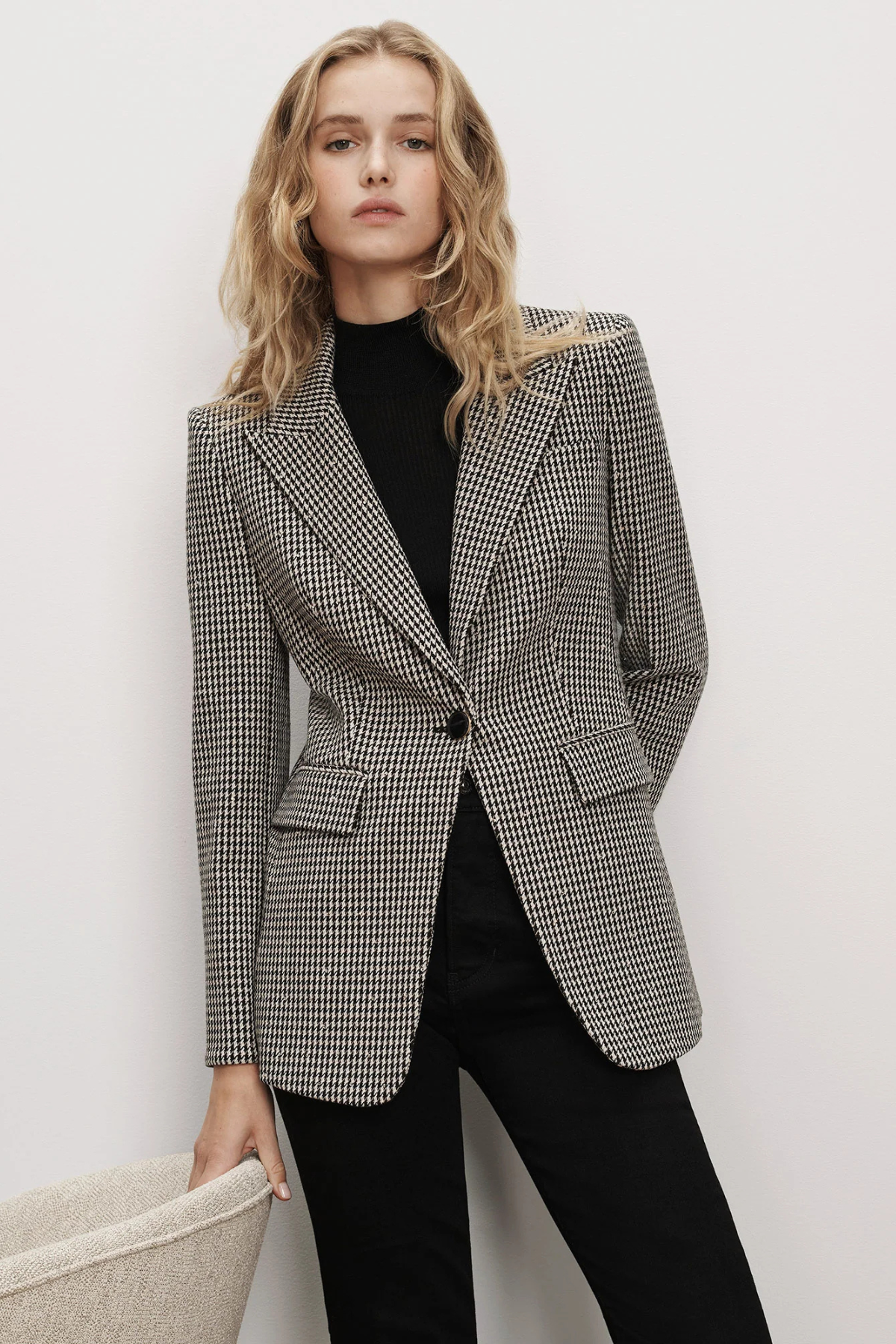 Veronica Beard Livvy Dickey Jacket - Oatmeal Melange/Black