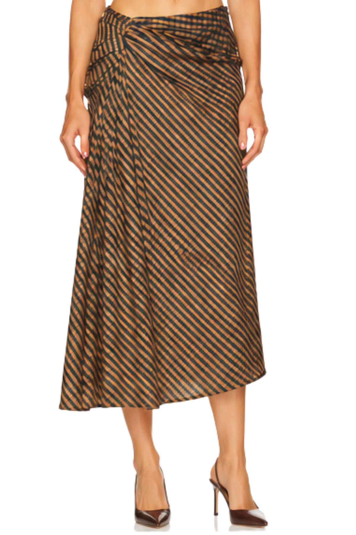A.L.C. Jean Skirt - Pecan/ Navy