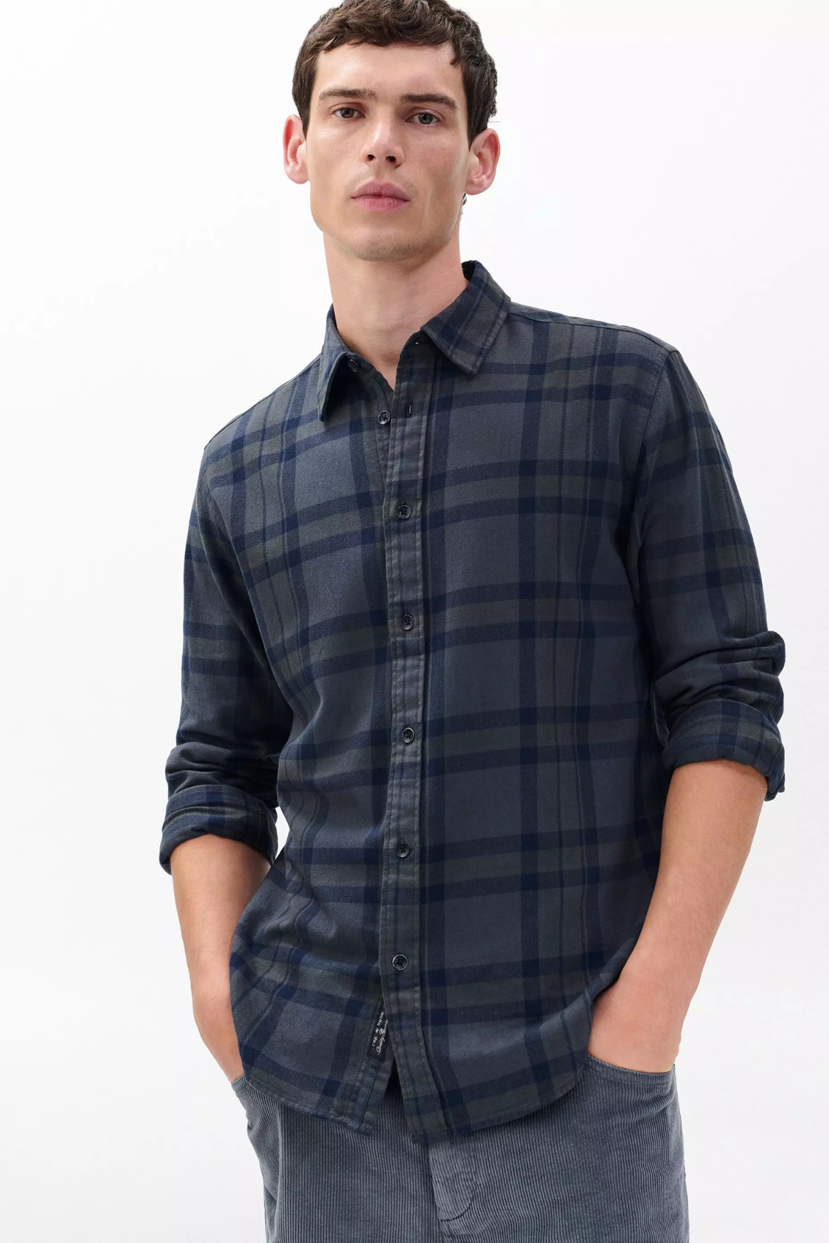 Rag & Bone Men's Tomlin Overdyed Flannel Shirt