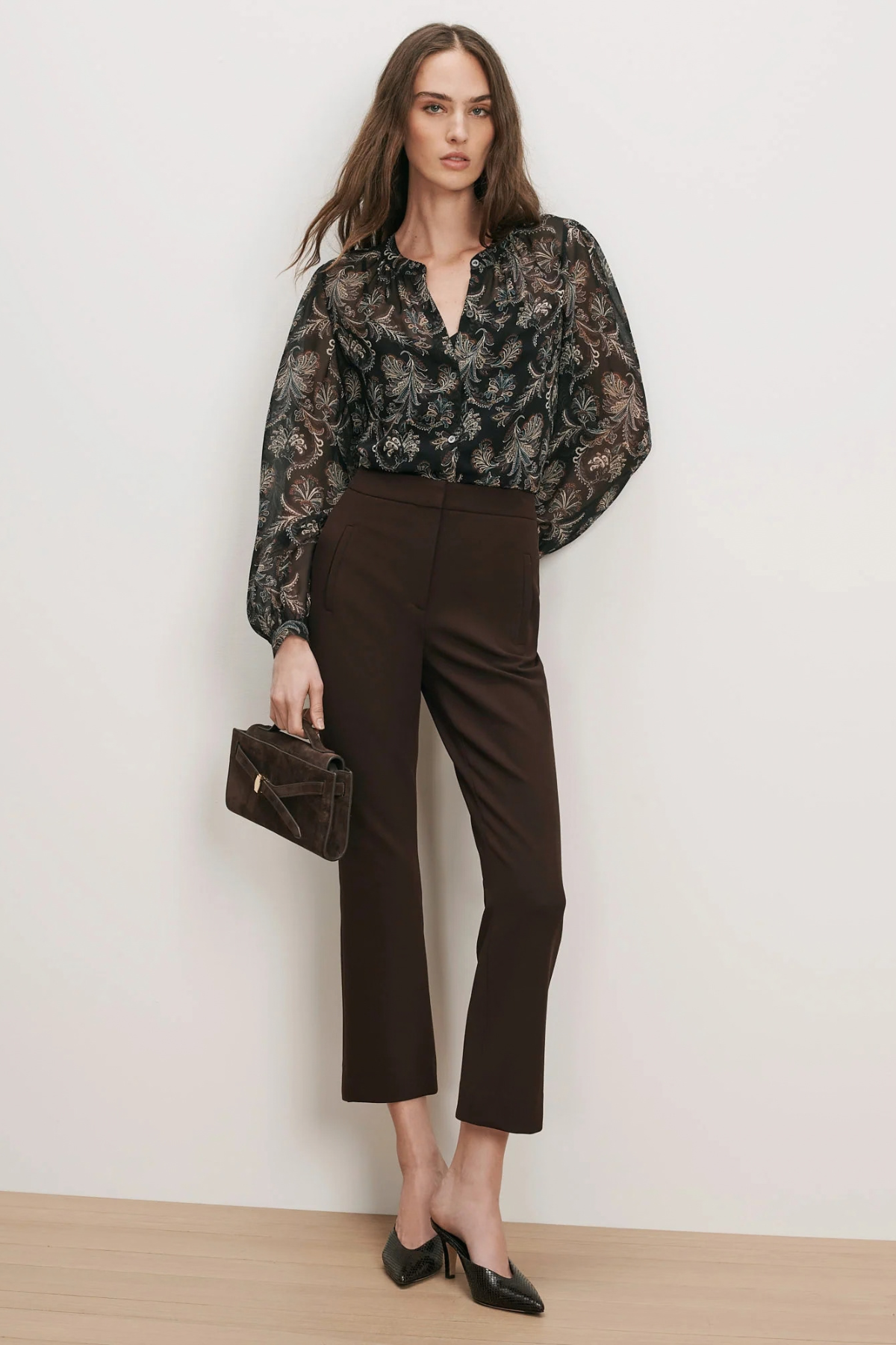 Veronica Beard Arte Pant - Espresso