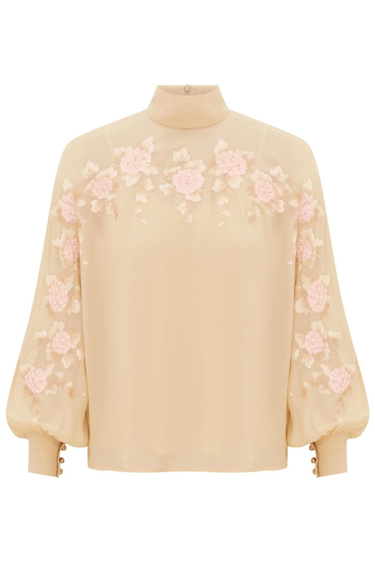 Zimmermann Valiant Embroidered Blouse - Cream