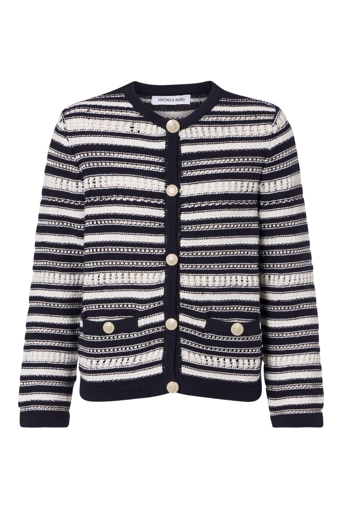 Veronica Beard Bellingham Cardigan - Navy/ Dove