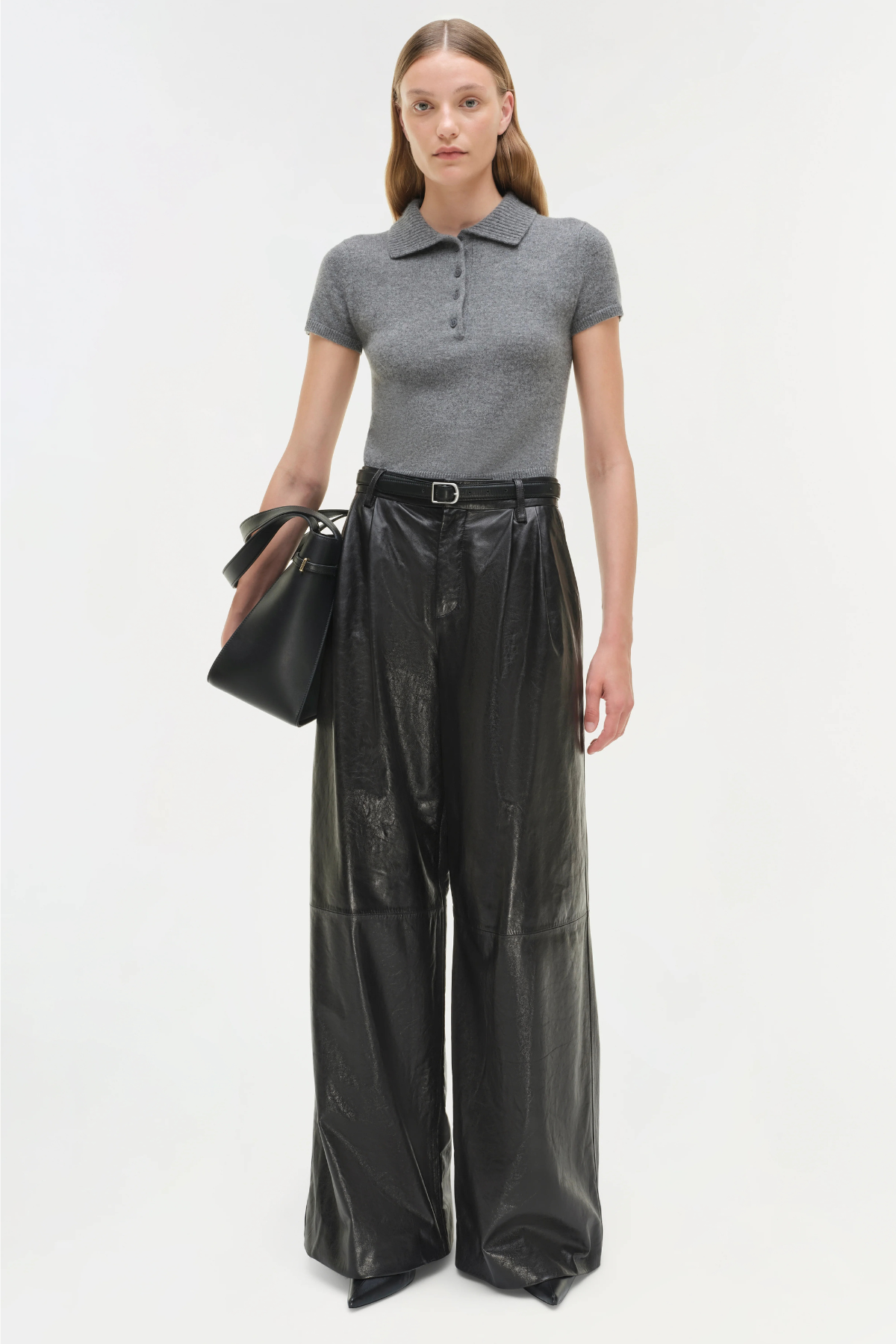 Simkhai Kobie Wide Leg Leather Pant