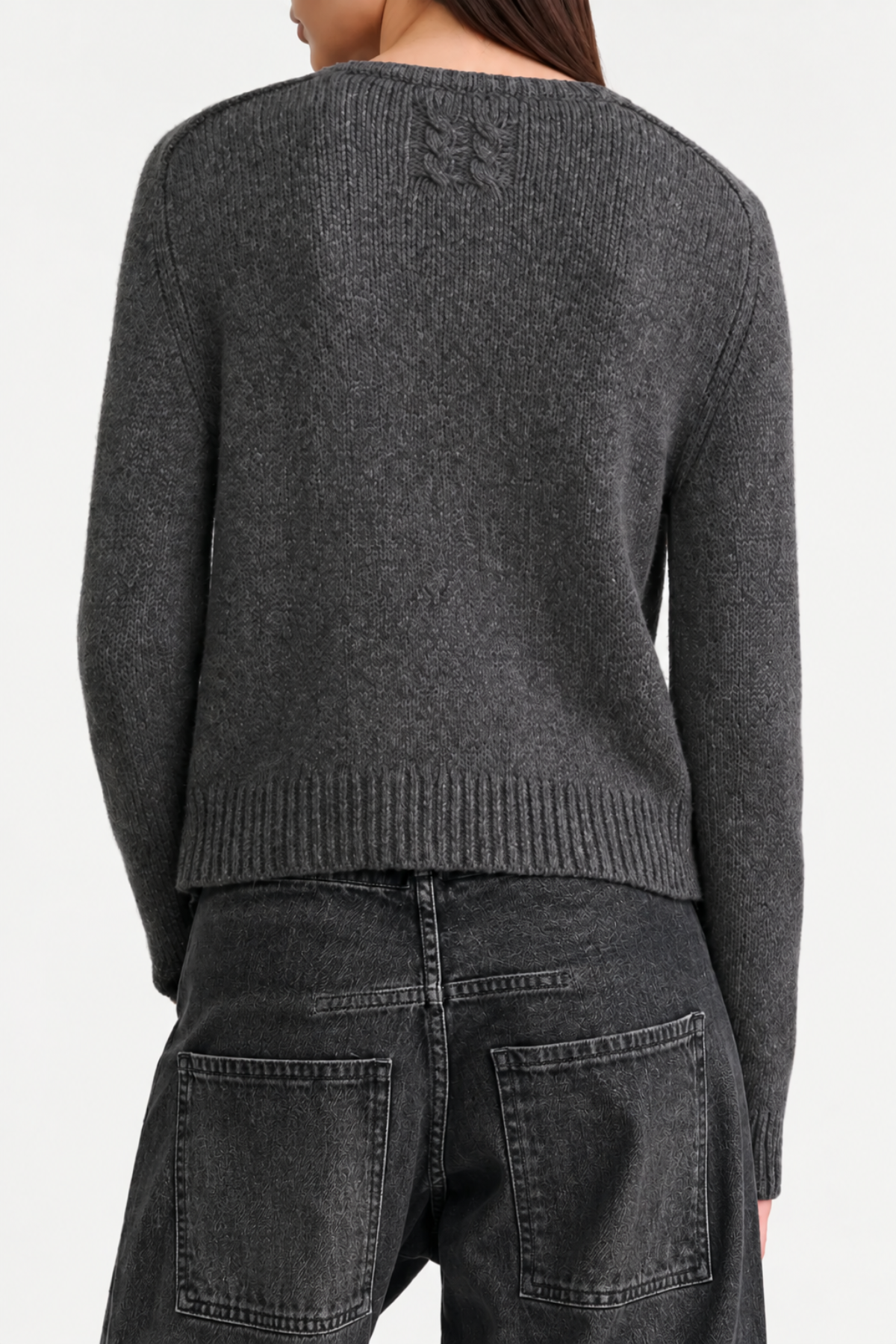 Nili Lotan Vicki Sweater - Dark Charcoal Melange