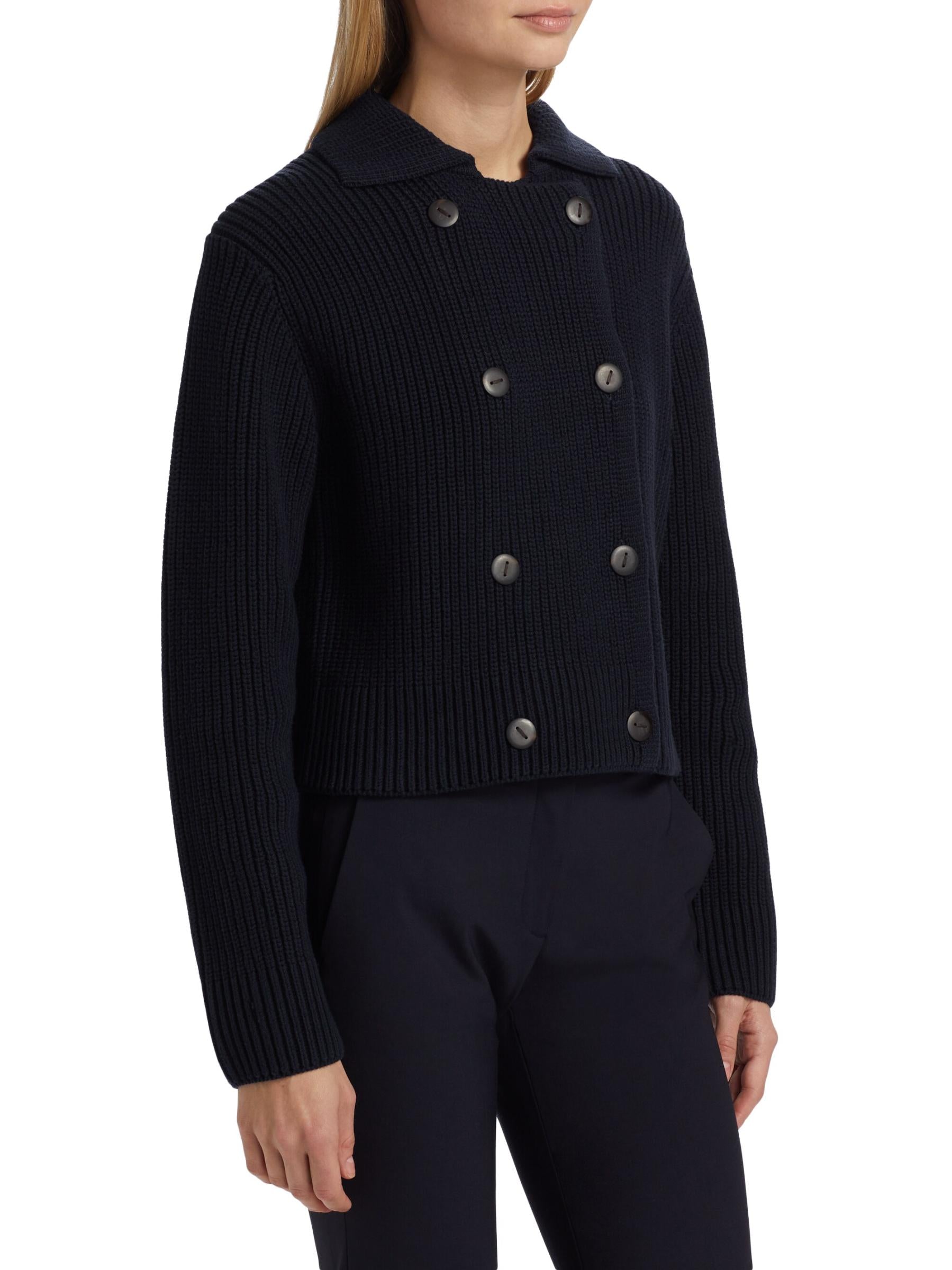 Vince Double Breasted Sweater Jacket