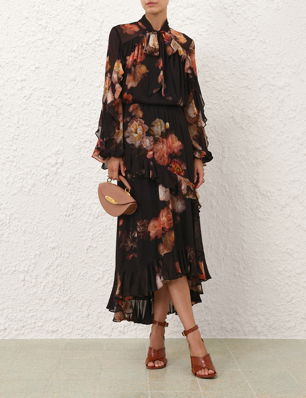 Zimmermann Hypnotic Asymmetric Midi Skirt