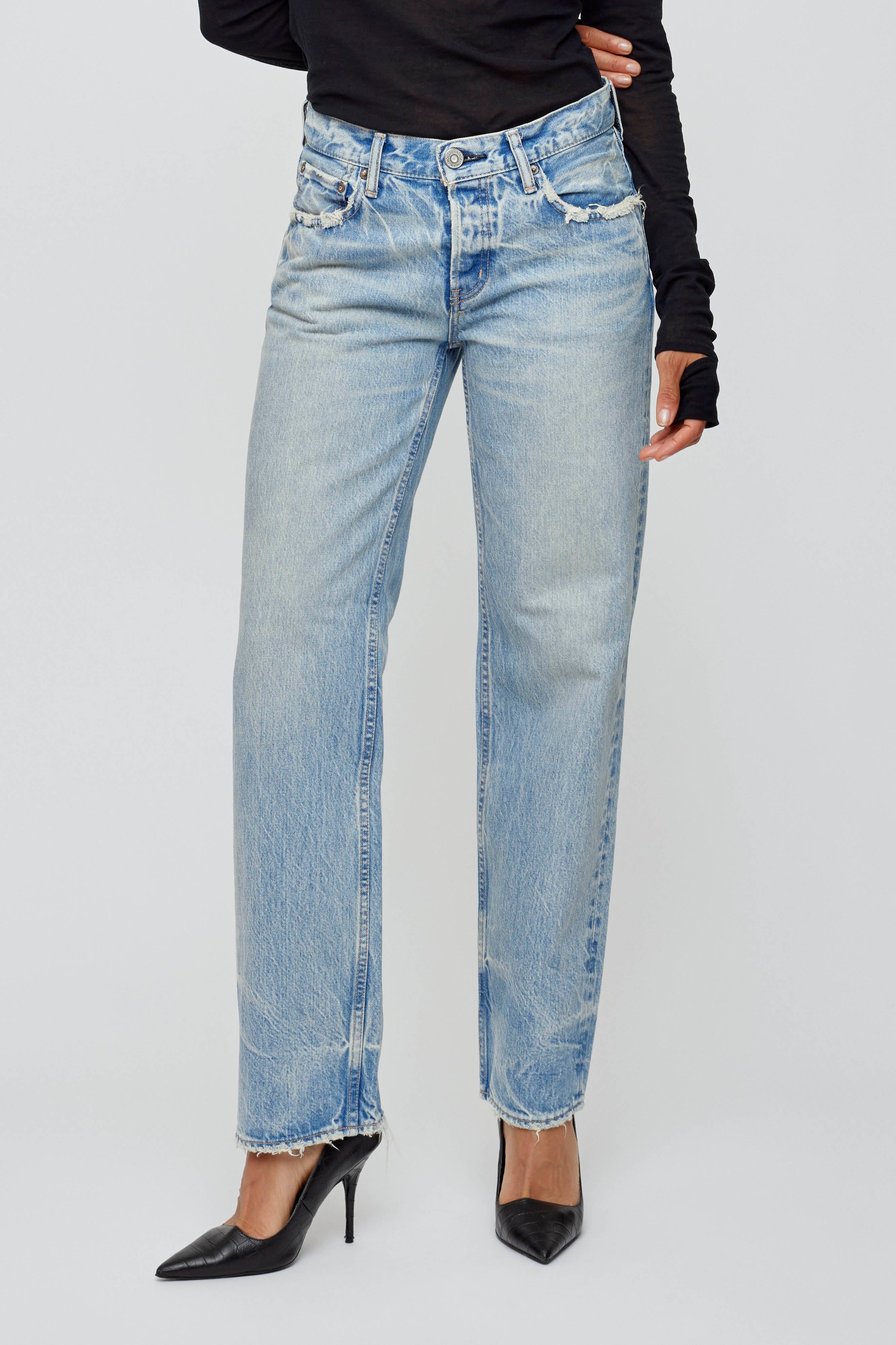 Moussy MV Wildwood Straight-Low Jeans