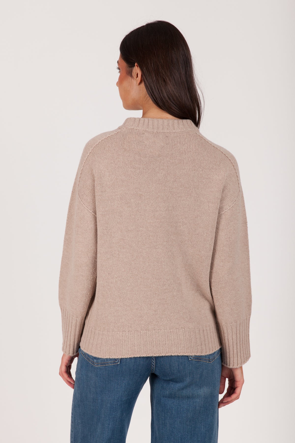 Oh My Goat Cashmere Long Sleeve Crewneck Sweater