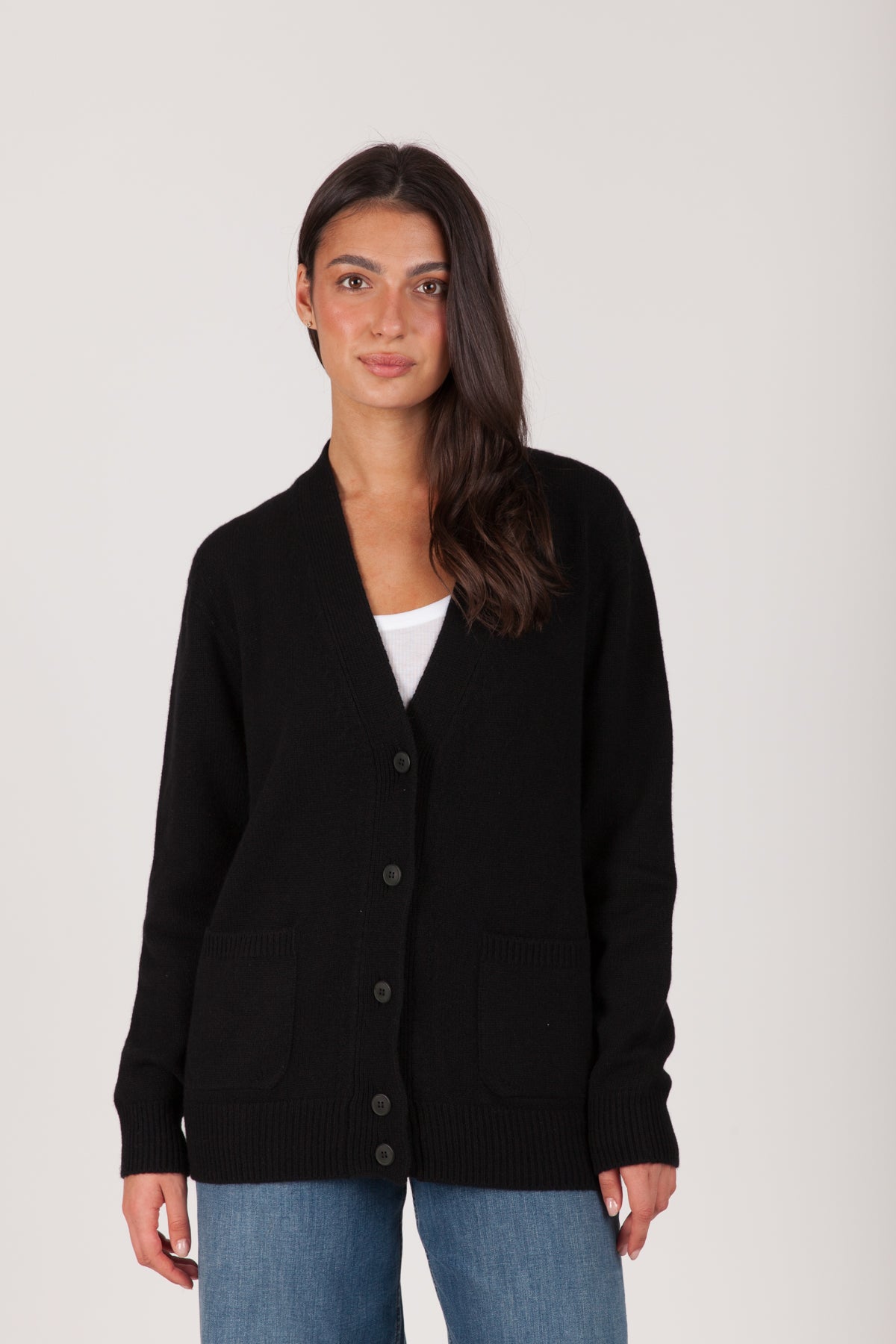 Oh My Goat Long Sleeve V-Neck Cardigan