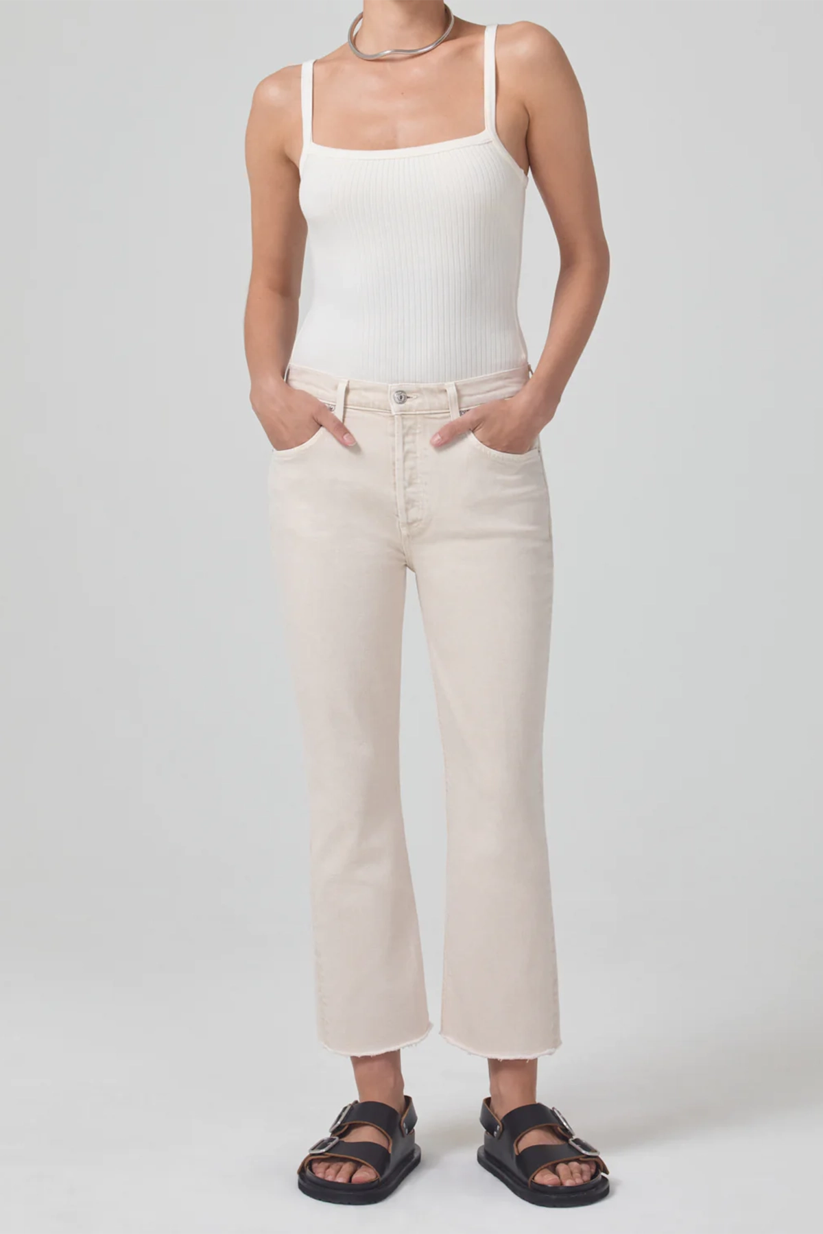 Citizens of Humanity Isola Zip Cropped Boot Jeans