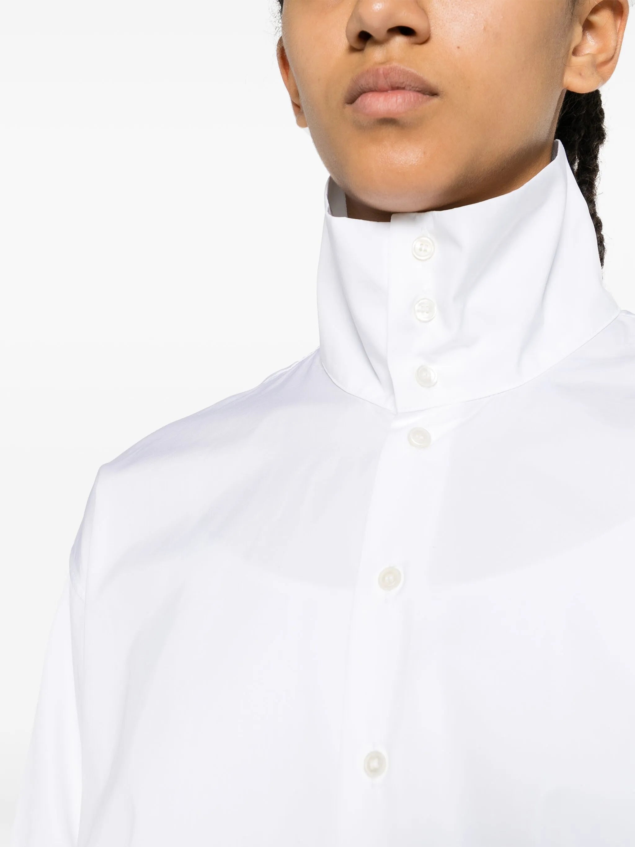 Camisa de popelina de cuello alto Fabiana Filippi