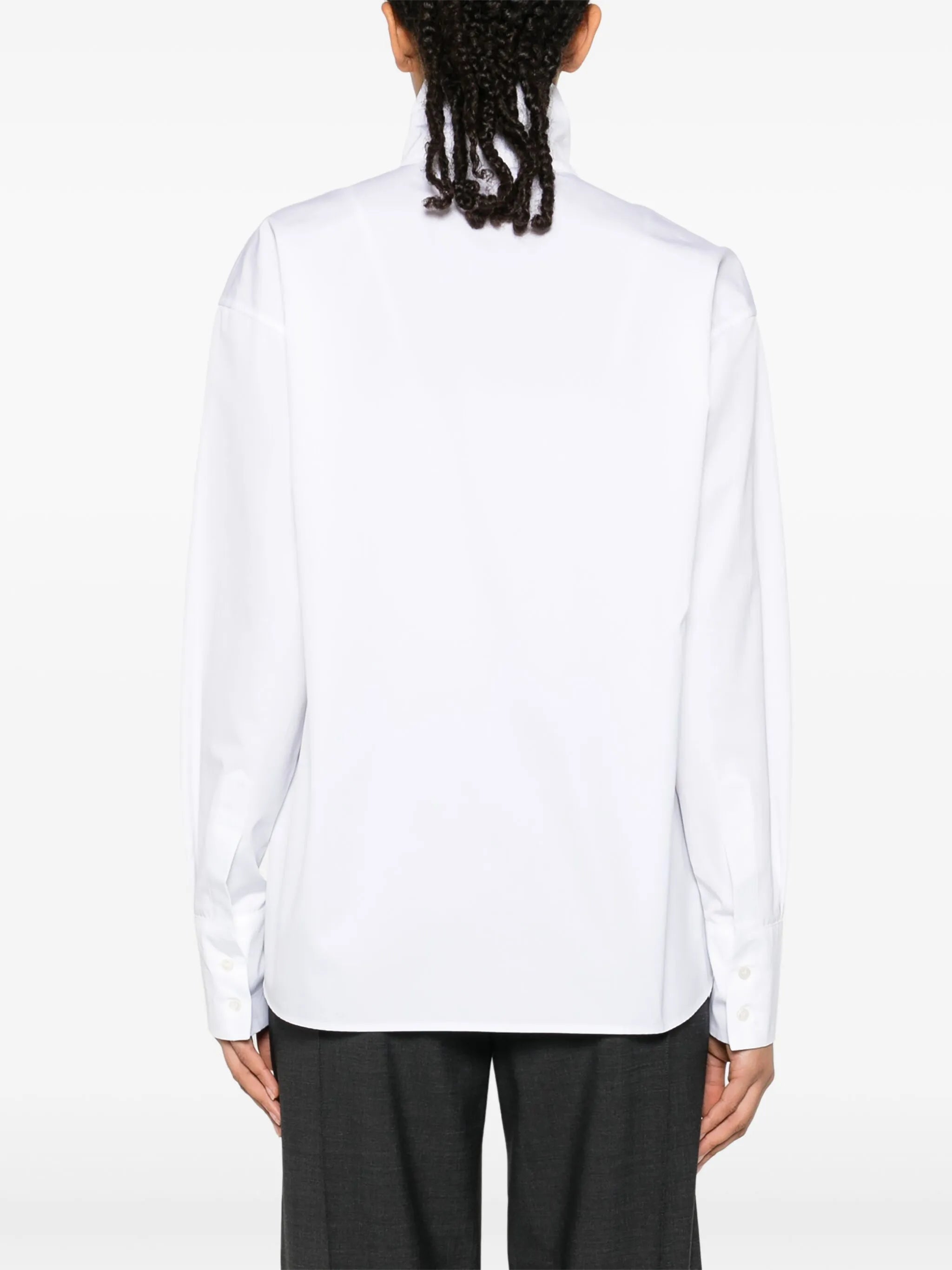 Camisa de popelina de cuello alto Fabiana Filippi