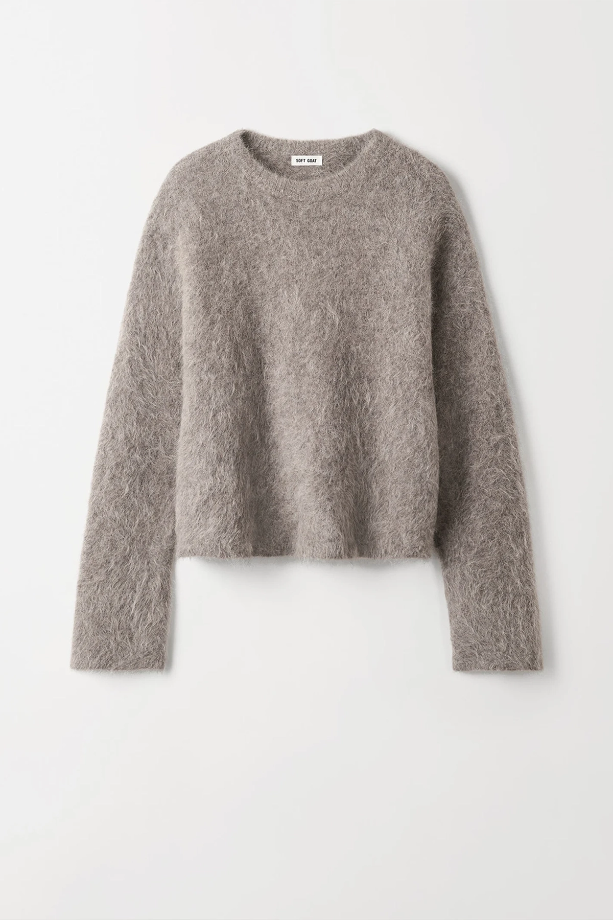 Cuello redondo de alpaca de cabra suave