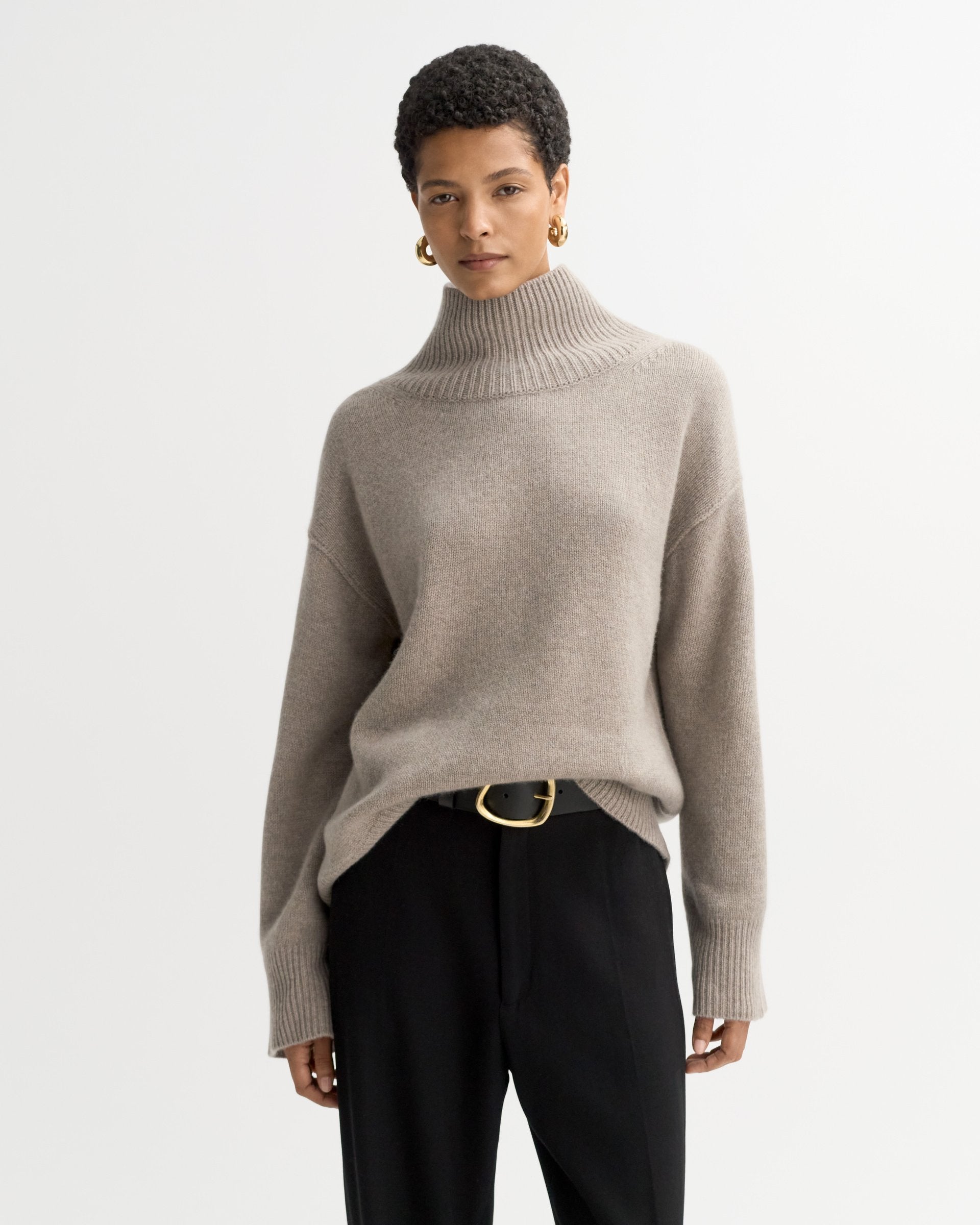 Soft Goat Boyfriend Turtleneck