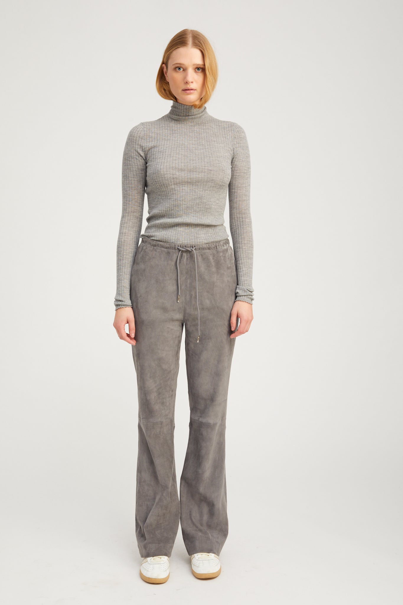 SPRWMN Suede Straight Leg Pants